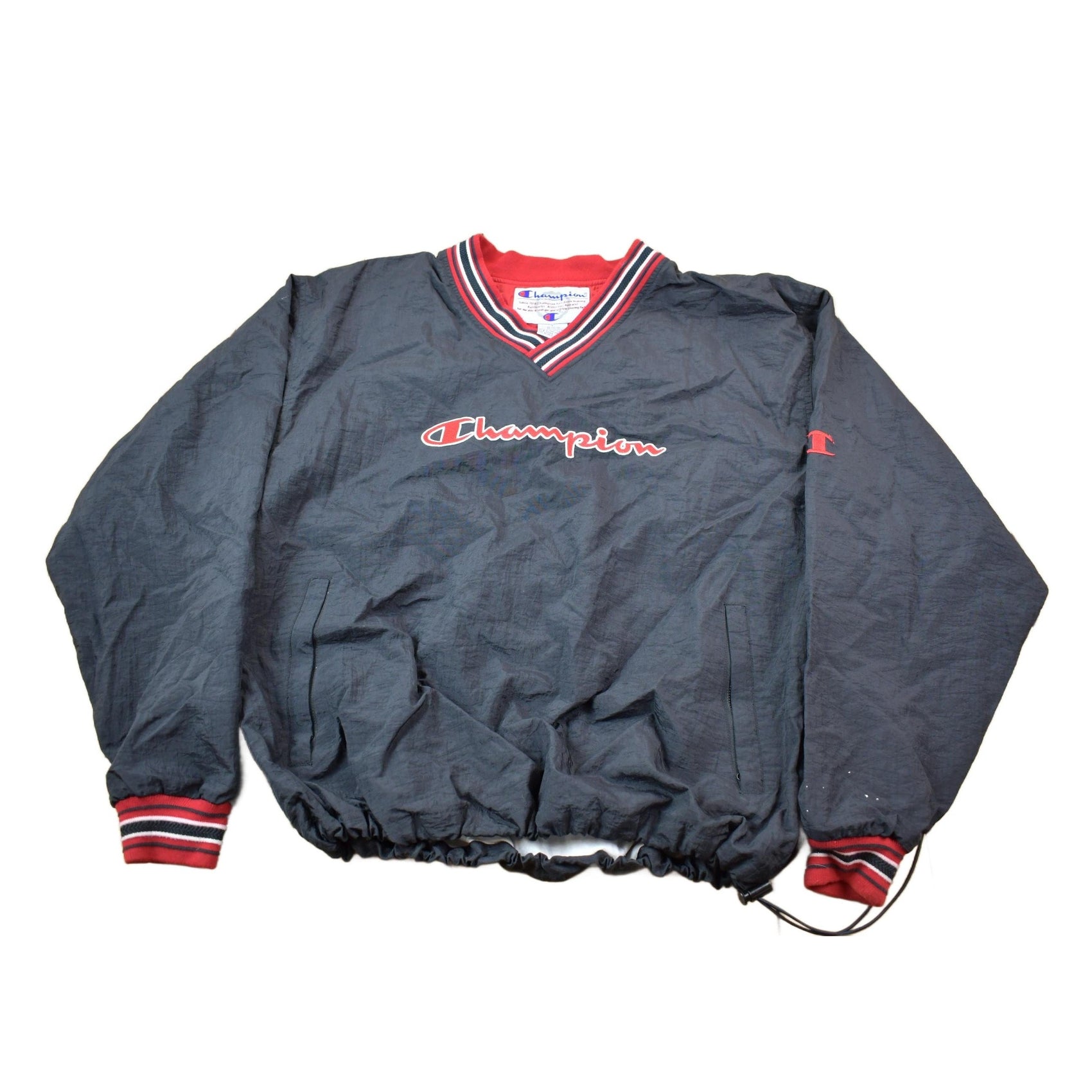 Champion Clothing > Gender Neutral Adult Clothing > Jackets & Coats Vintage 1990s Champion Embroidered Spell Out Windbreaker Men's Large