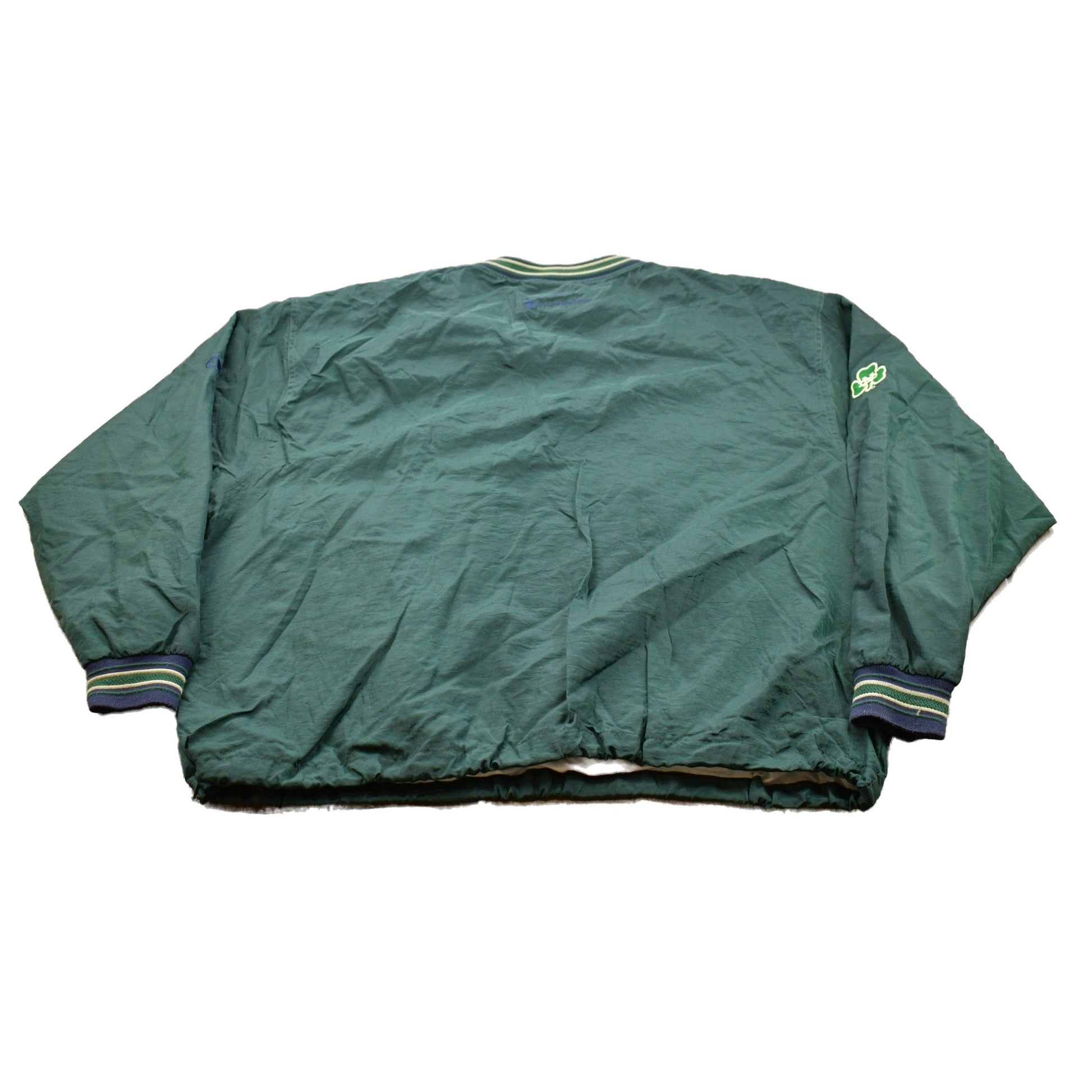 Champion Clothing > Gender Neutral Adult Clothing > Jackets & Coats Vintage 1990s Champion Notre Dame Graphic Windbreaker Jacket Men's 2XL