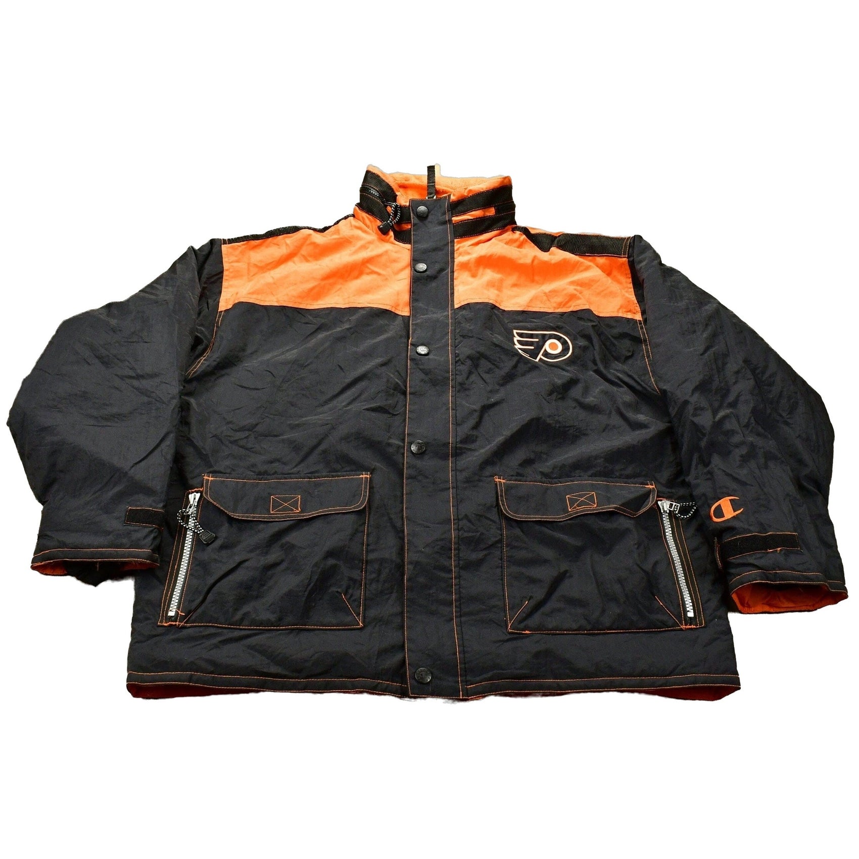 Champion Clothing > Gender Neutral Adult Clothing > Jackets & Coats Vintage 1990s Philadelphia Flyers NHL Champion Ski Jacket Men's 2XL