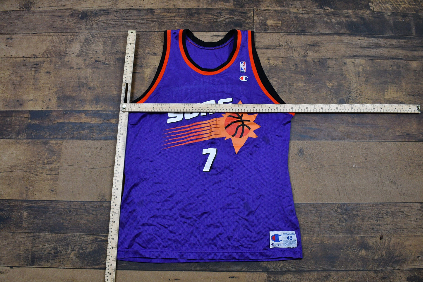 Champion Clothing > Men's Clothing > Sports & Fitness Vintage 1990s Kevin Johnson Phoenix Suns NBA Champion Jersey Men's XL/ 90s NBA Basketball Sportswear / Made In USA / #7