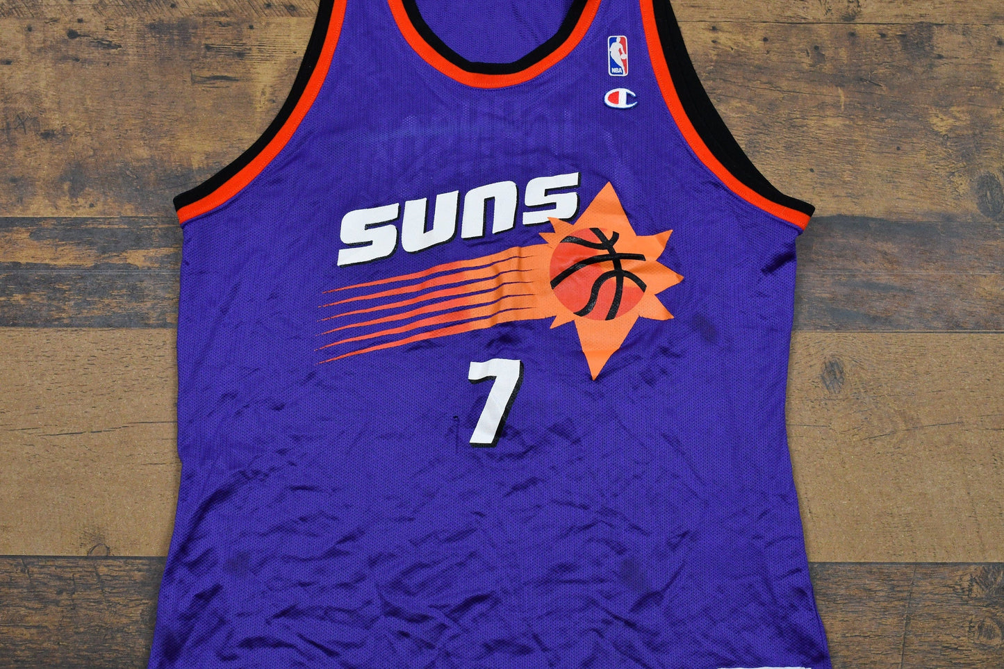 Champion Clothing > Men's Clothing > Sports & Fitness Vintage 1990s Kevin Johnson Phoenix Suns NBA Champion Jersey Men's XL/ 90s NBA Basketball Sportswear / Made In USA / #7