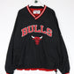 Champion Jackets & Coats Vintage Chicago Bulls Jacket Mens 2XL Black Red Reversible Champion Pullover