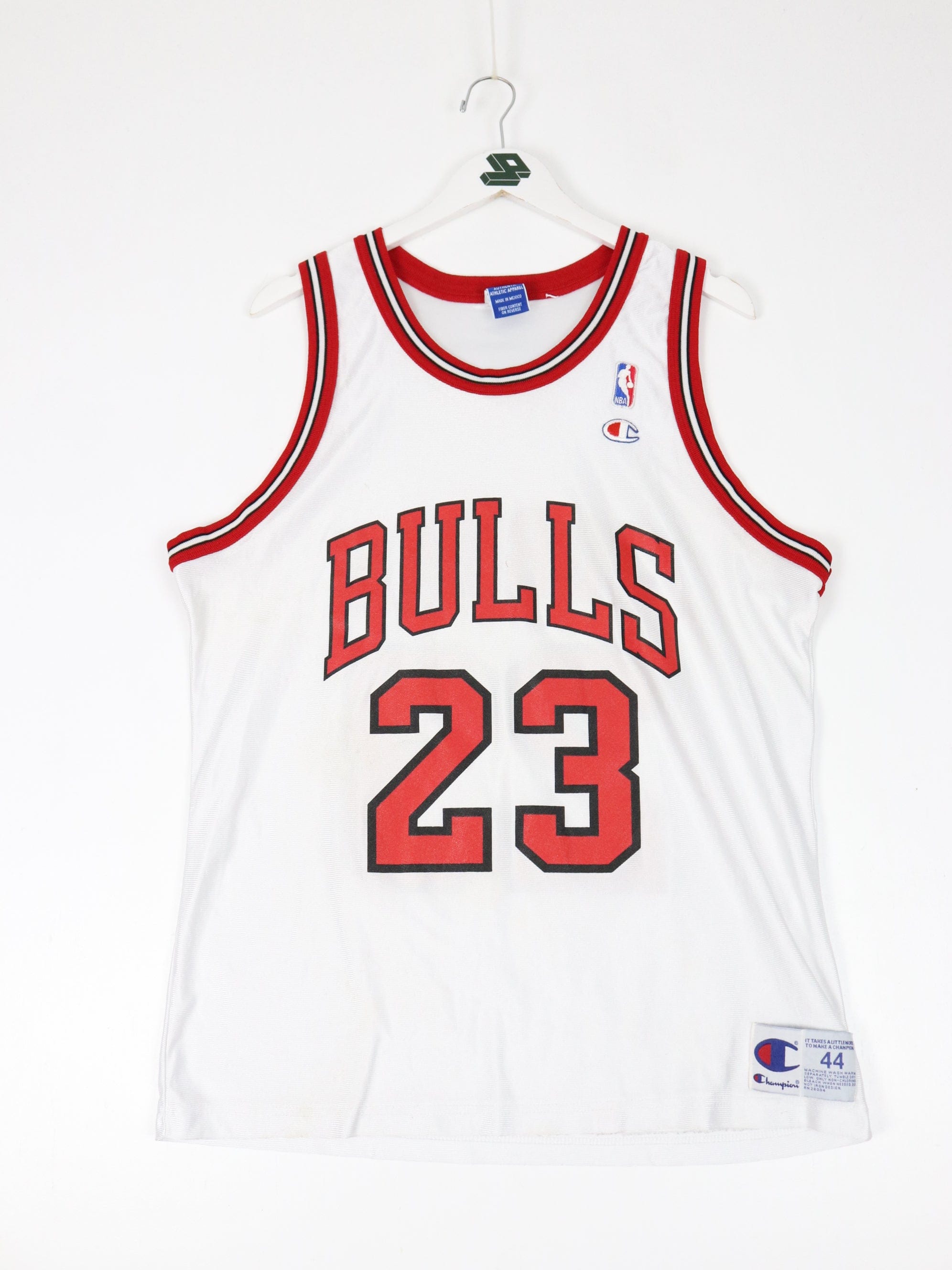 Vintage Michael Jordan Chicago Bulls Basketball Jersey Mens 44 White Champion