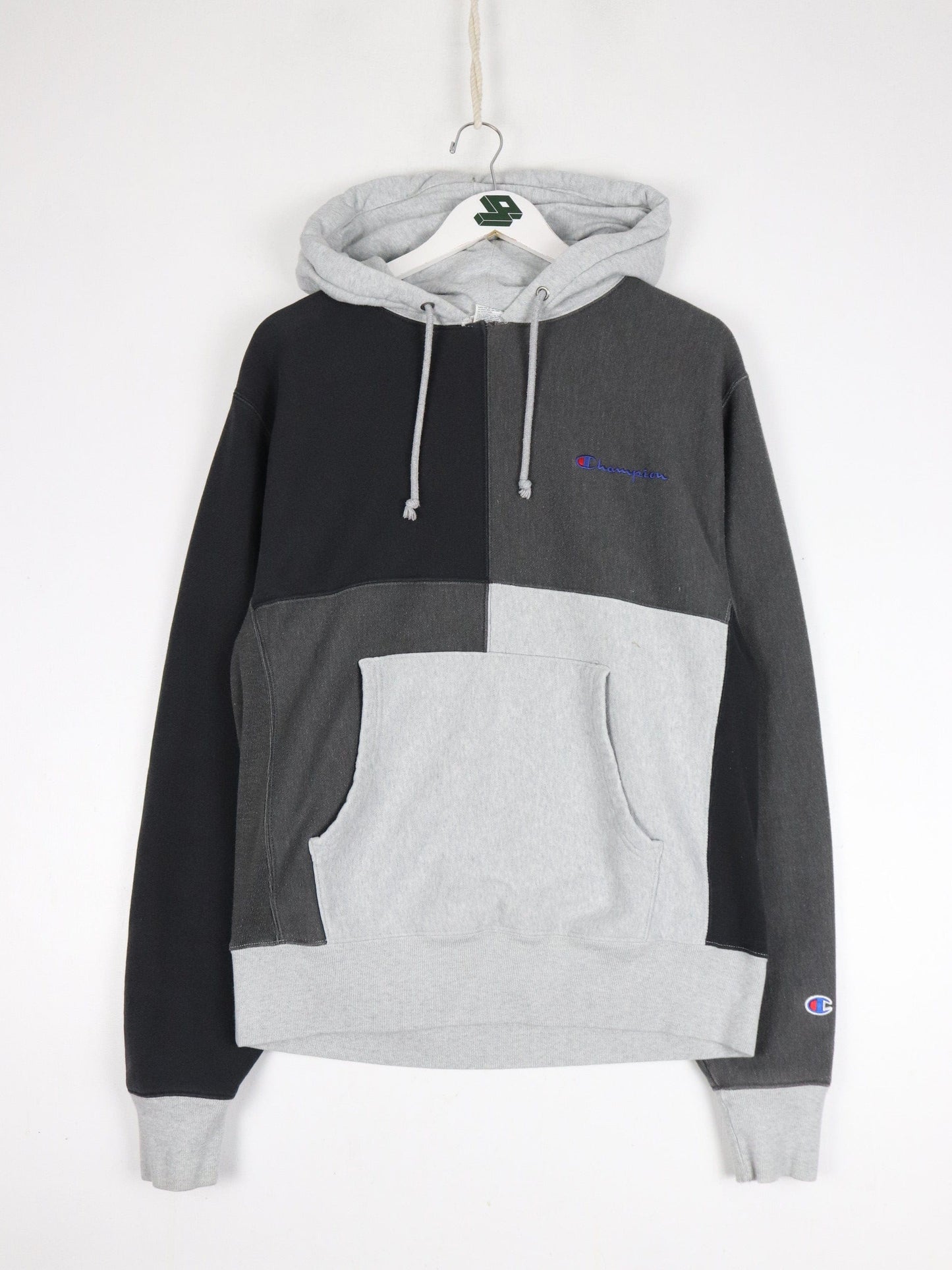 Champion Sweatshirt Mens Medium Grey Reverse Weave Hoodie from propervintagecanada