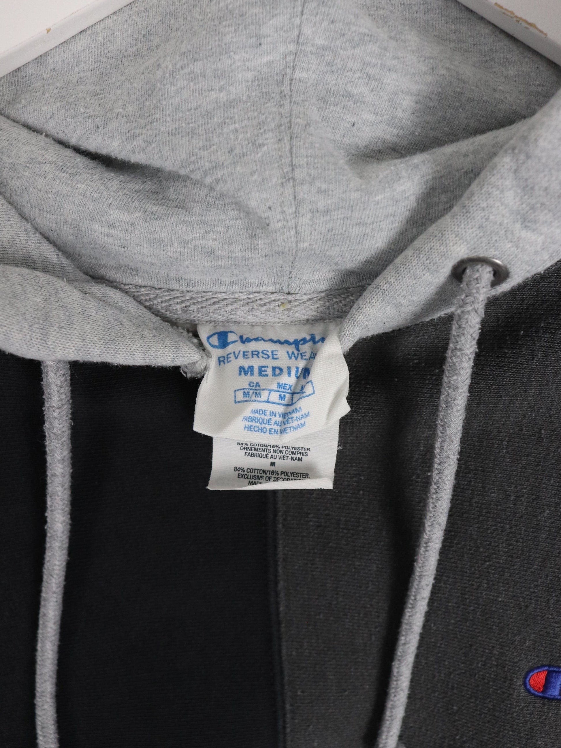 Champion Sweatshirt Mens Medium Grey Reverse Weave Hoodie from propervintagecanada