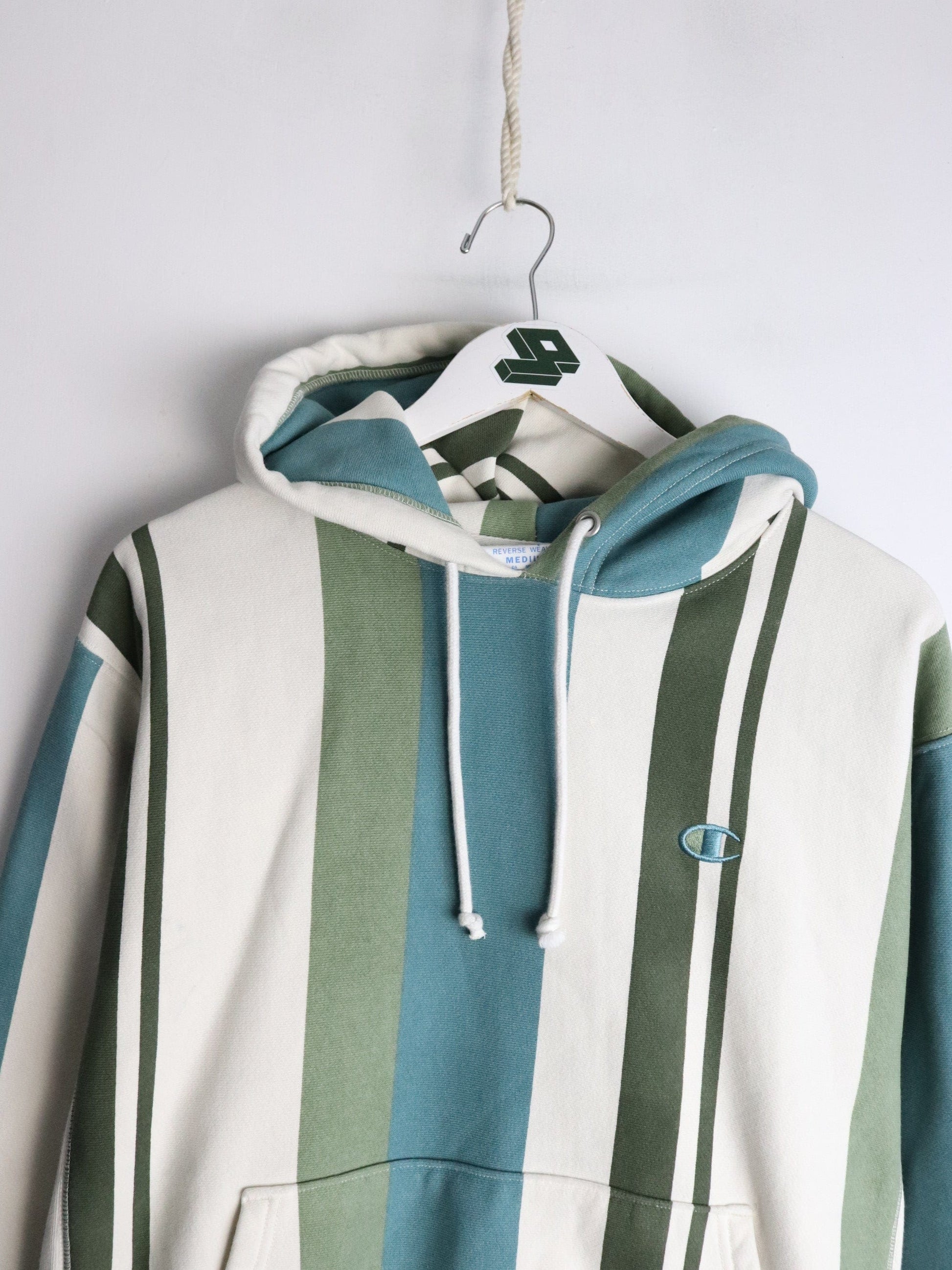 Champion Sweatshirt Mens Medium White Reverse Weave Hoodie from propervintagecanada