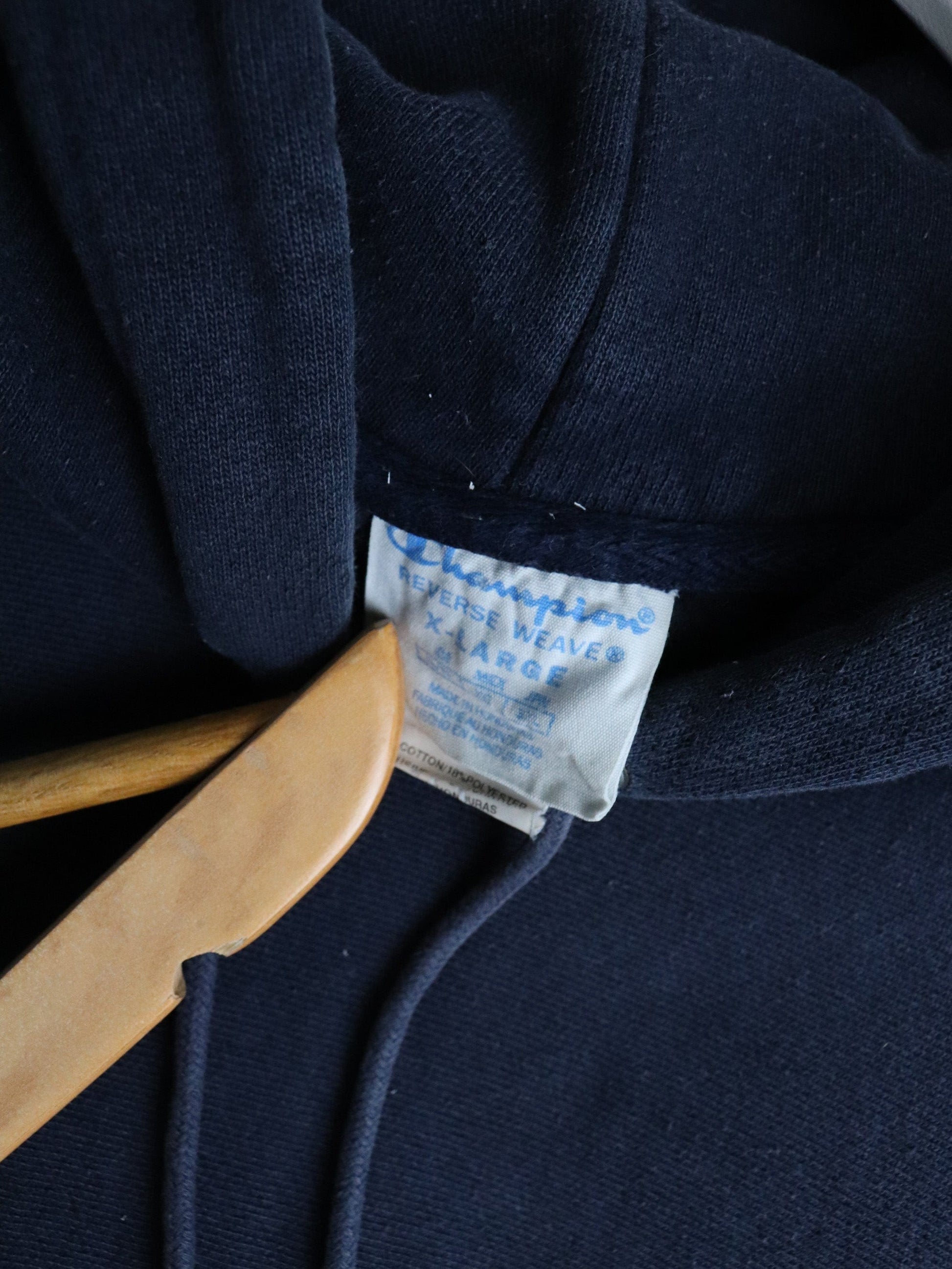 Champion Sweatshirt Mens XL Blue Reverse Weave Hoodie from propervintagecanada