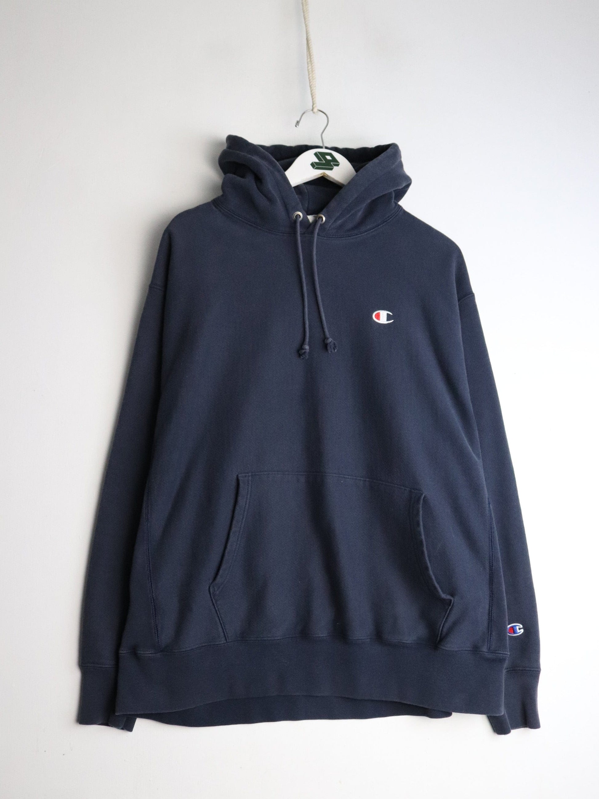 Champion Sweatshirt Mens XL Blue Reverse Weave Hoodie from propervintagecanada
