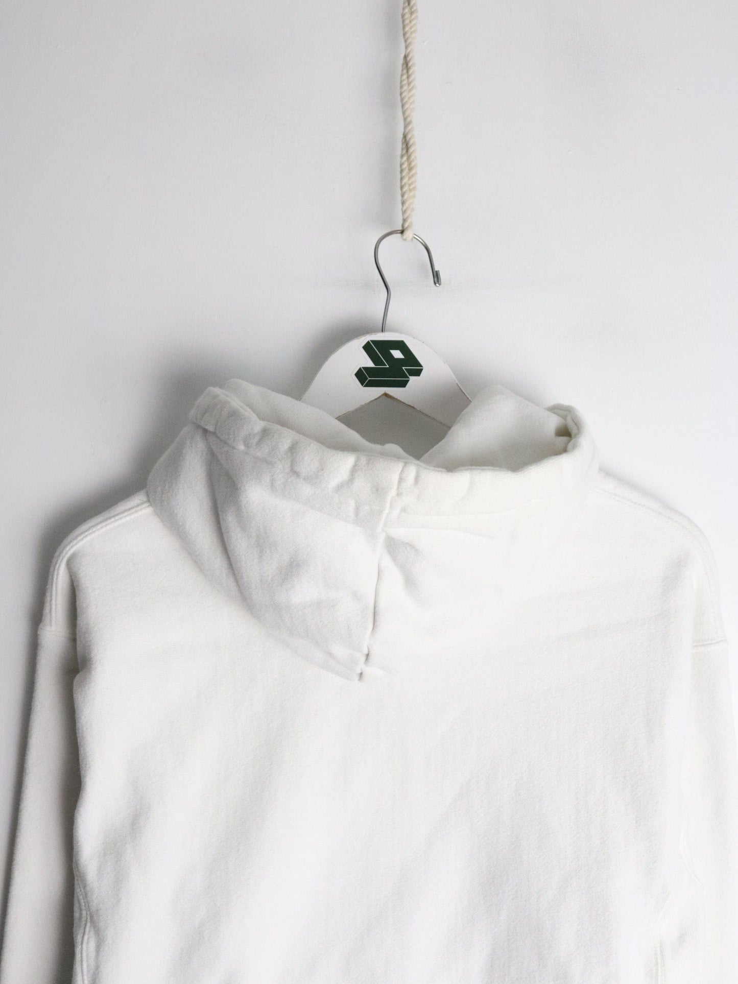 Champion Sweatshirt Youth Medium White Reverse Weave Hoodie from propervintagecanada
