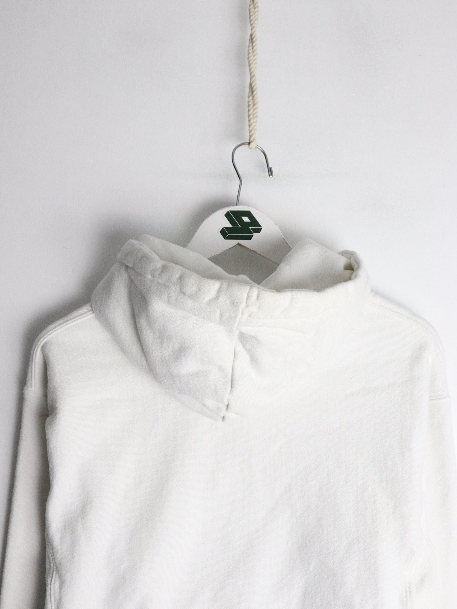 Champion Sweatshirt Youth Medium White Reverse Weave Hoodie from propervintagecanada
