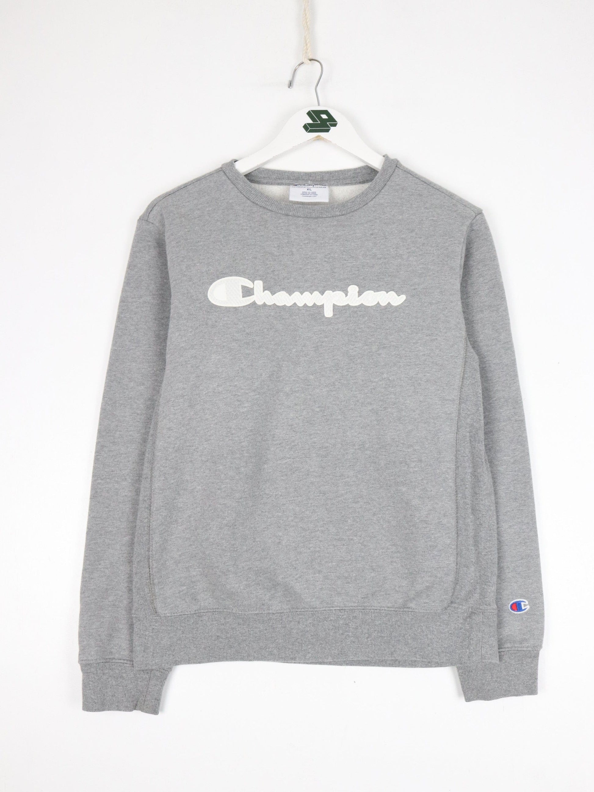Champion Sweatshirt Youth XL Grey Logo Sweater from propervintagecanada