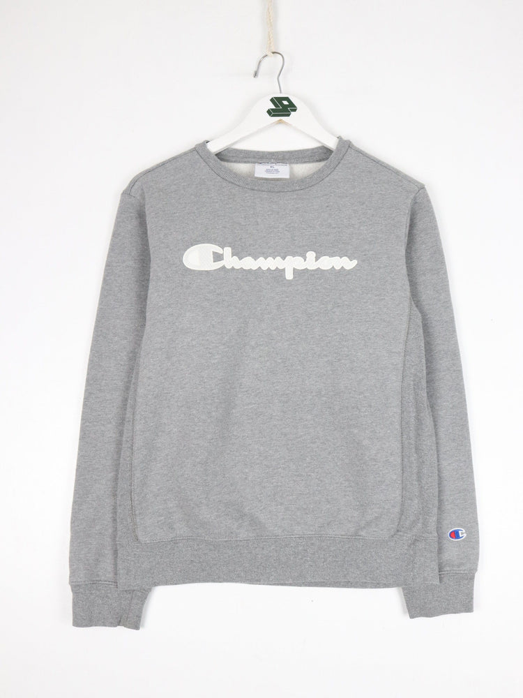 Champion Sweatshirt Youth XL Grey Logo Sweater from propervintagecanada