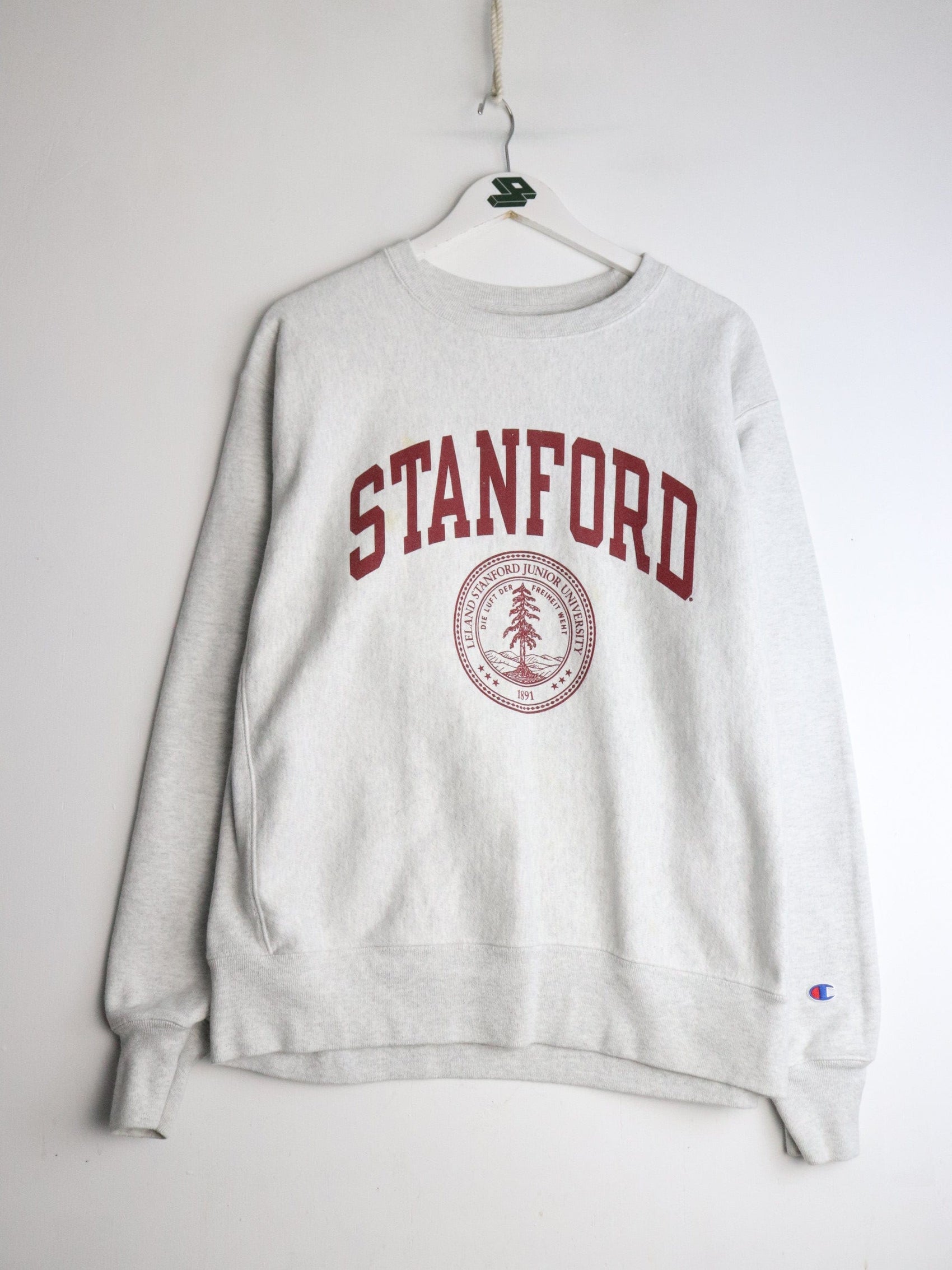 Champion Sweatshirts & Hoodies Stanford University Sweatshirt Mens Large Grey Reverse Weave