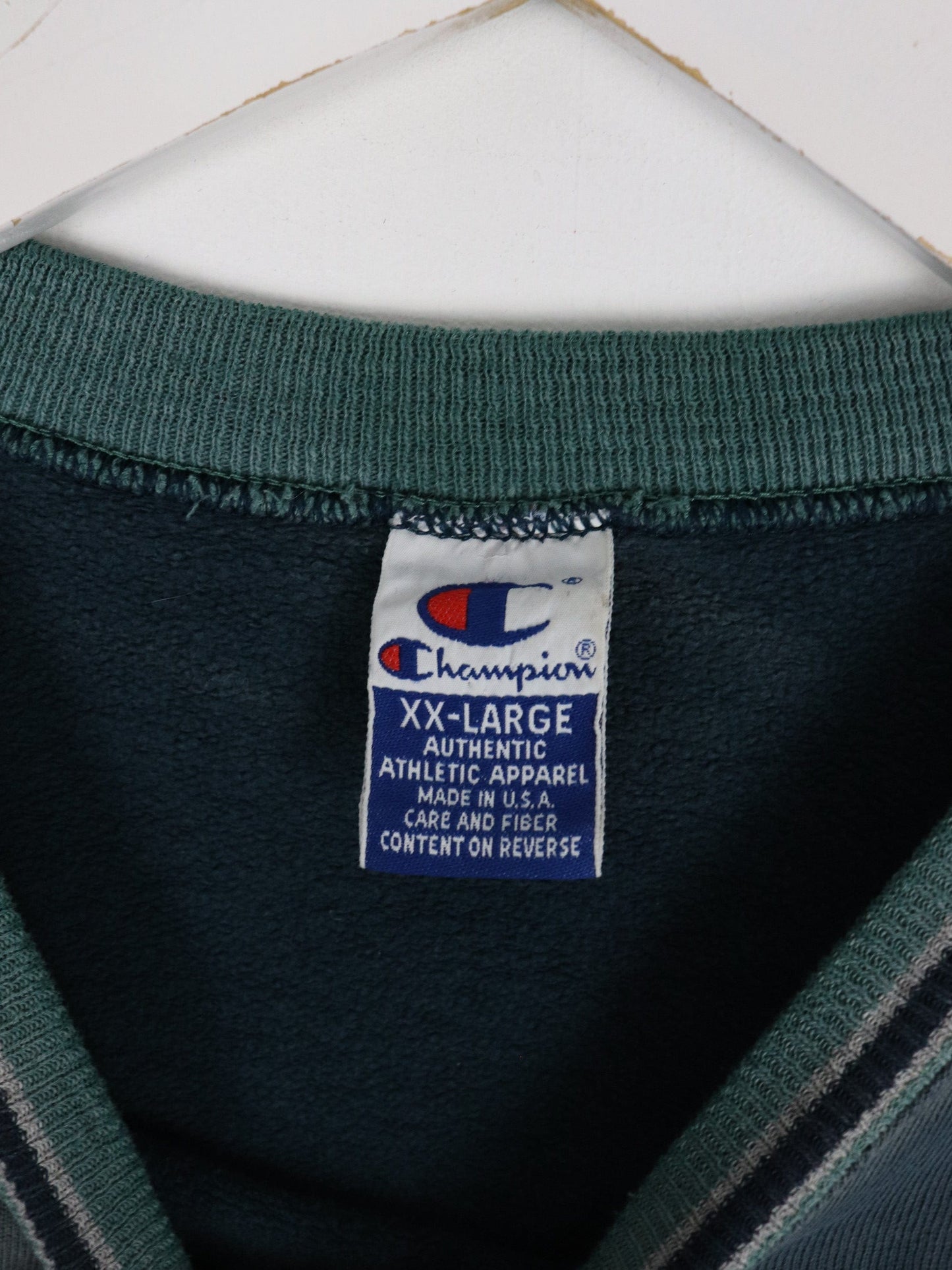 Champion Sweatshirts & Hoodies Vintage Champion Sweatshirt Mens 2XL Blue 90s Logo Sweater