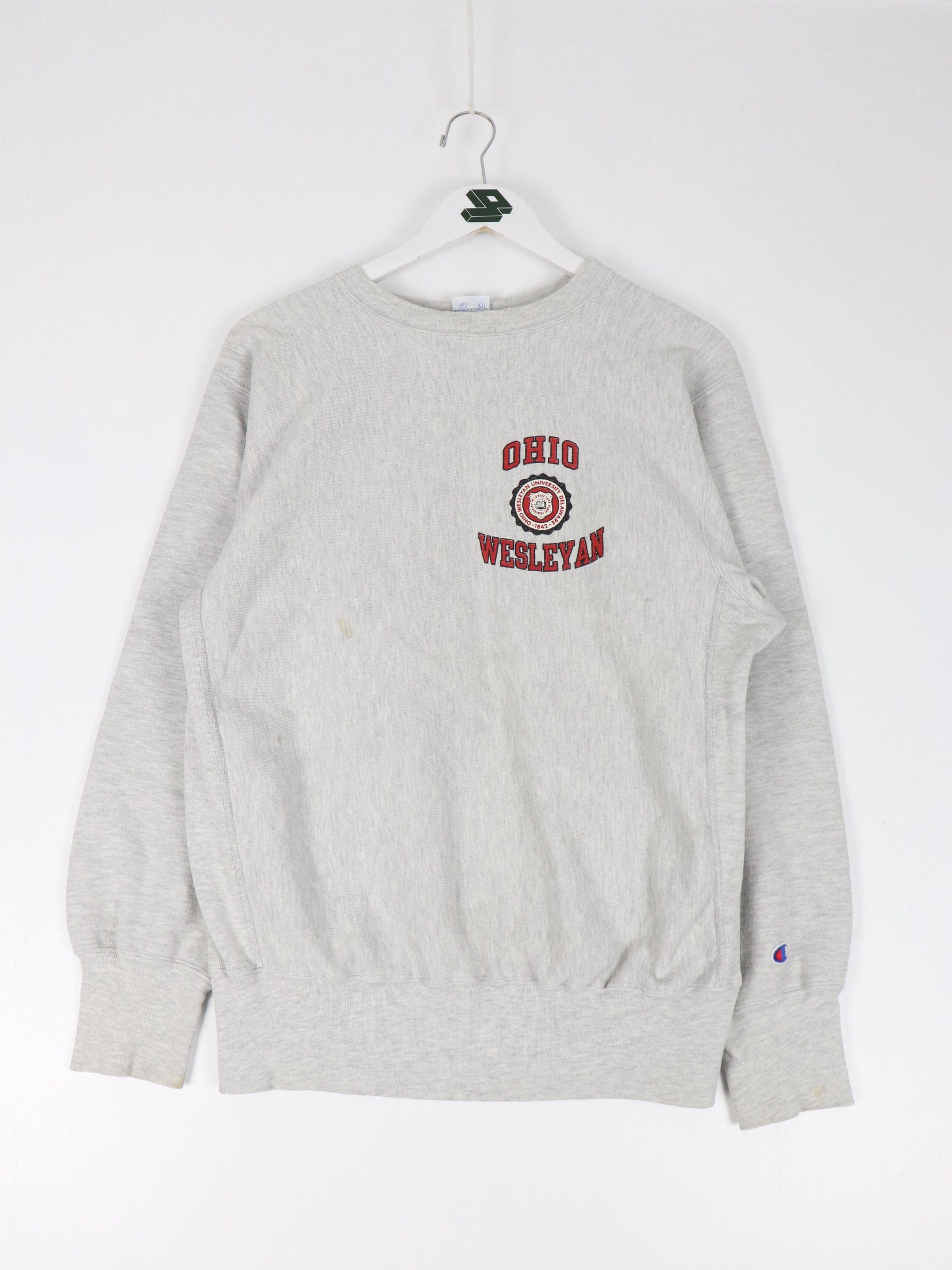 Vintage Ohio Wesleyan Sweatshirt Fits Mens L Grey Reverse Weave