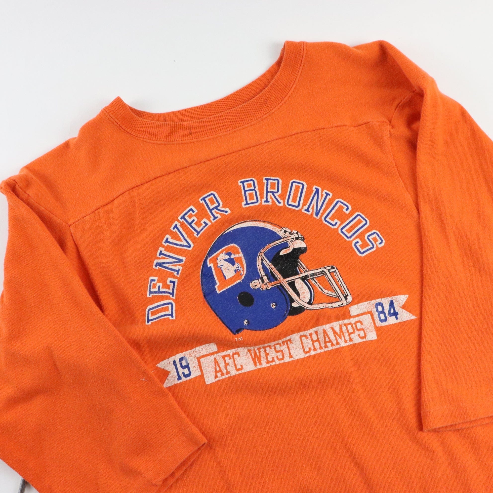 Vintage Denver Broncos Shirt Mens Small Orange NFL Football