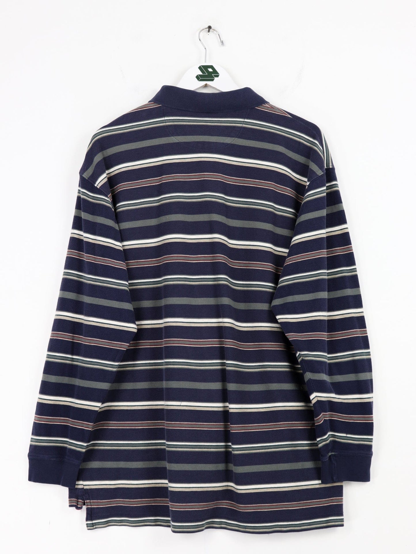 Vintage Chaps Ralph Lauren Shirt Mens XL Blue Striped Long Sleeve Polo –  Proper Vintage