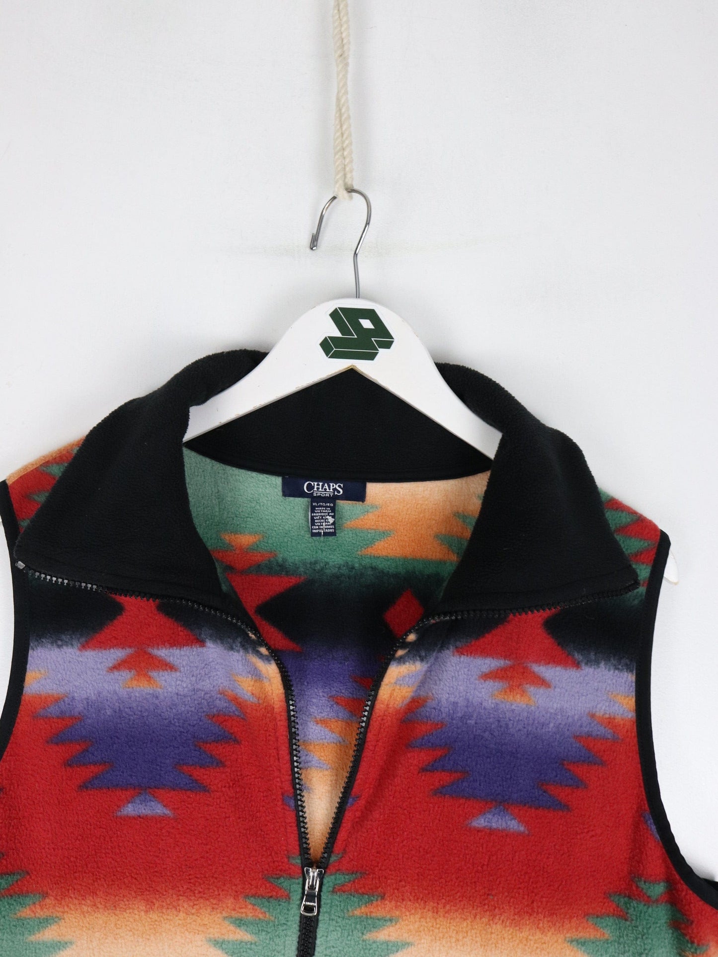 Chaps Sweatshirts & Hoodies Chaps Sweater Womens XL Red Aztec Fleece Vest