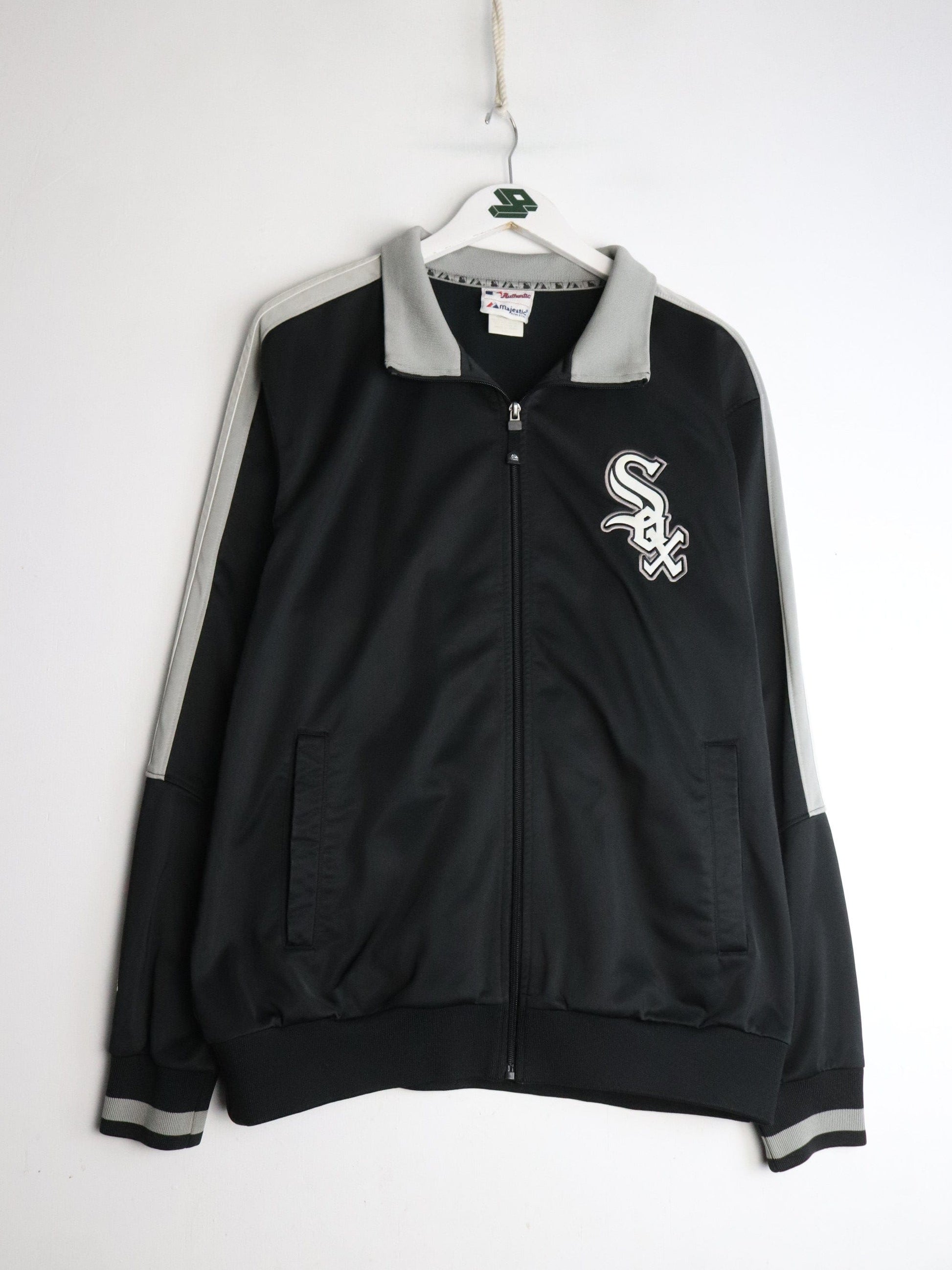 Chicago White Sox Track Jacket Mens XL Black MLB from propervintagecanada