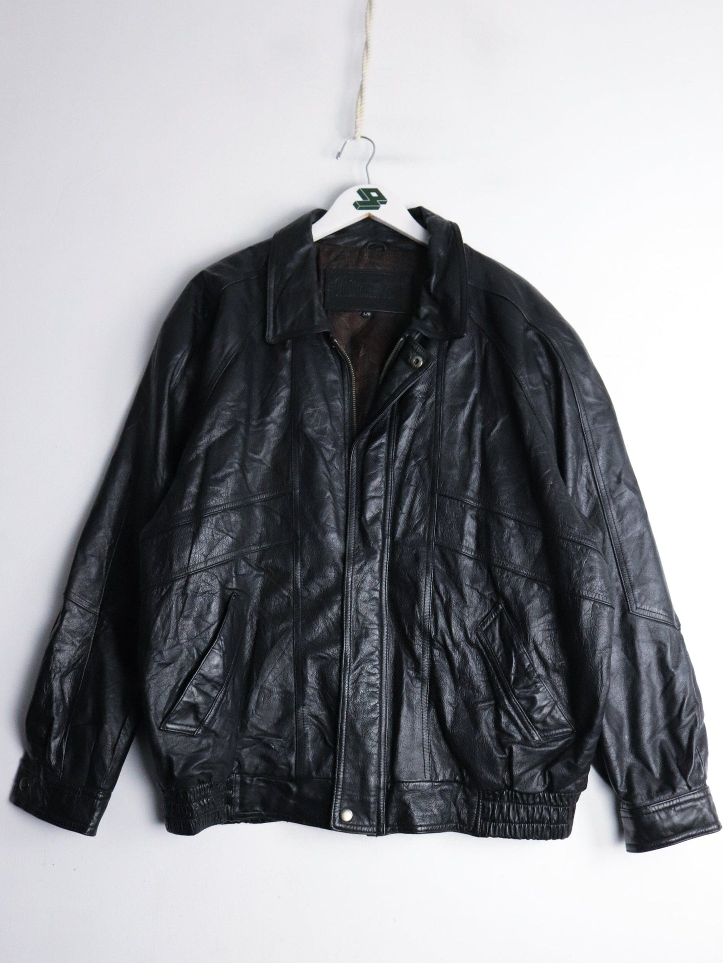Christopher Rand Jacket Mens Large Black Leather from propervintagecanada