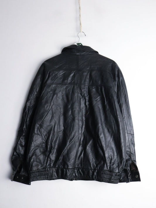 Christopher Rand Jacket Mens Large Black Leather