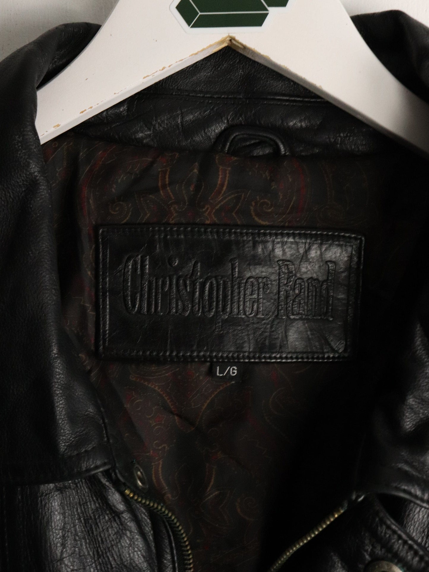 Christopher Rand Jacket Mens Large Black Leather from propervintagecanada