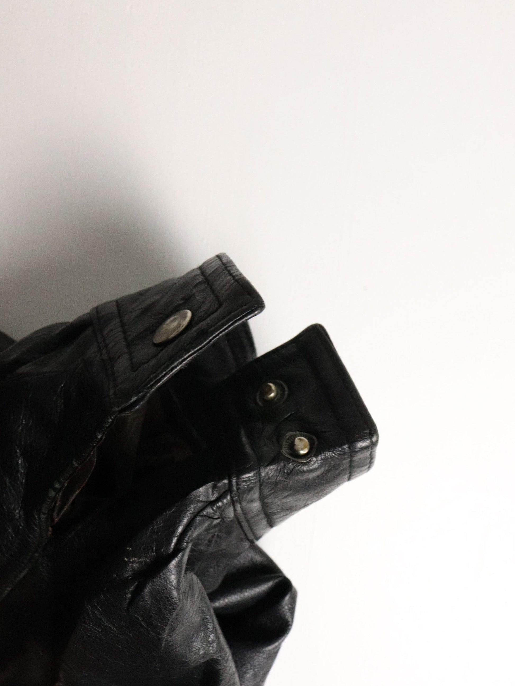 Christopher Rand Jacket Mens Large Black Leather from propervintagecanada