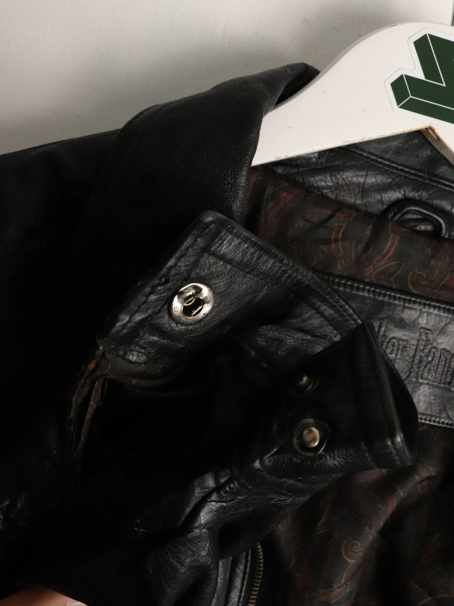 Christopher Rand Jacket Mens Large Black Leather from propervintagecanada