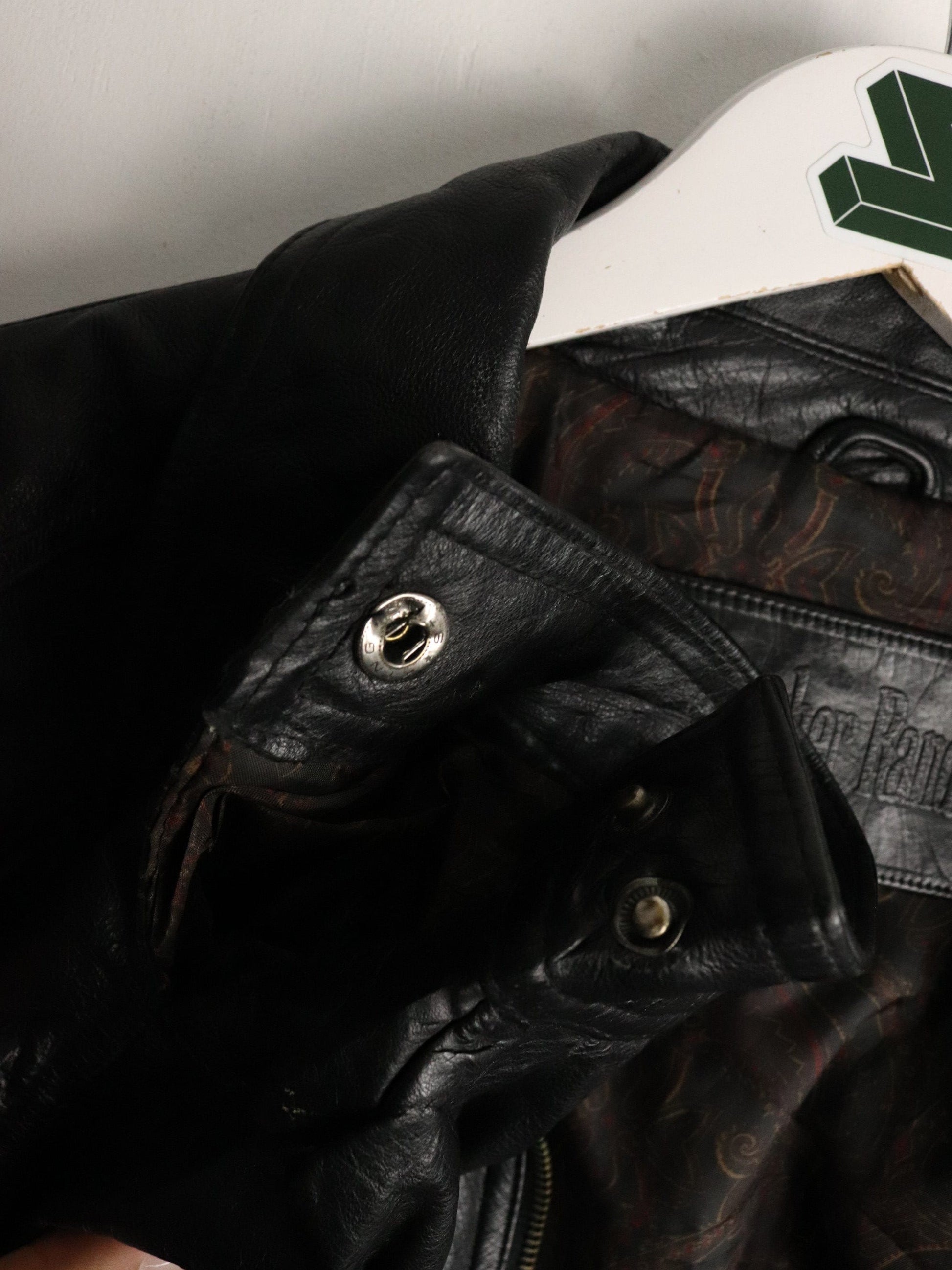 Christopher Rand Jacket Mens Large Black Leather from propervintagecanada