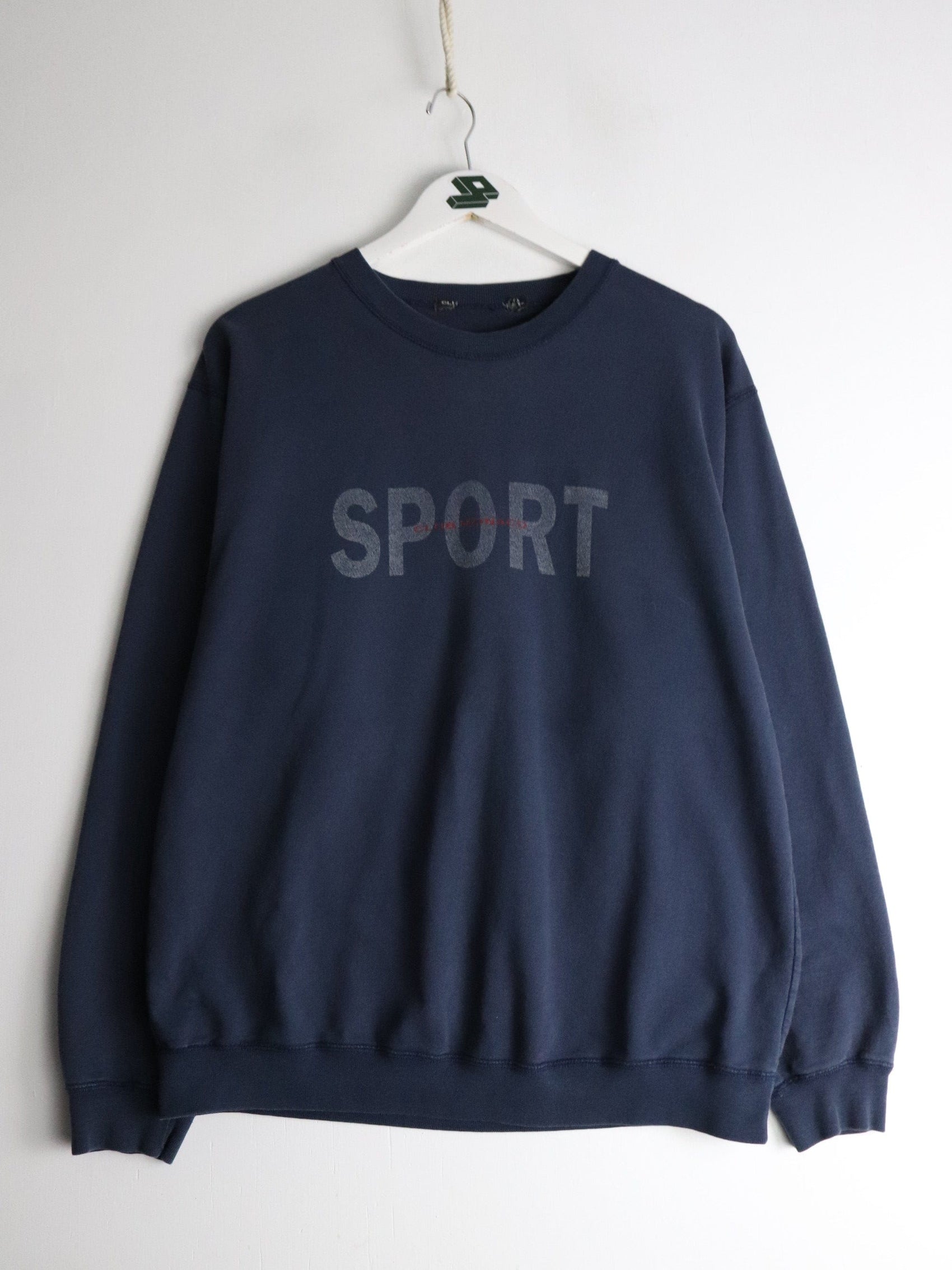 Club Monaco Sport Sweatshirt Mens Small Blue Lightweight