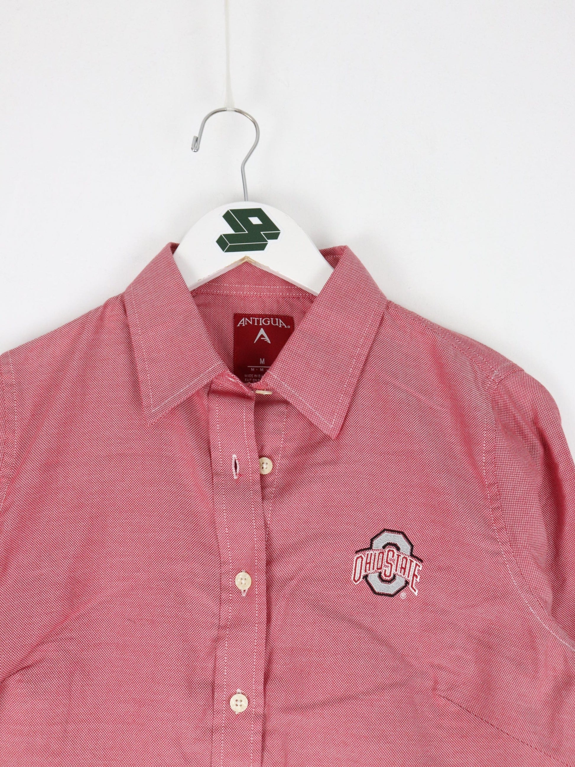 Collegiate Button Up Shirts Ohio State Buckeyes Shirt Mens Medium Red Antigua College Button Up