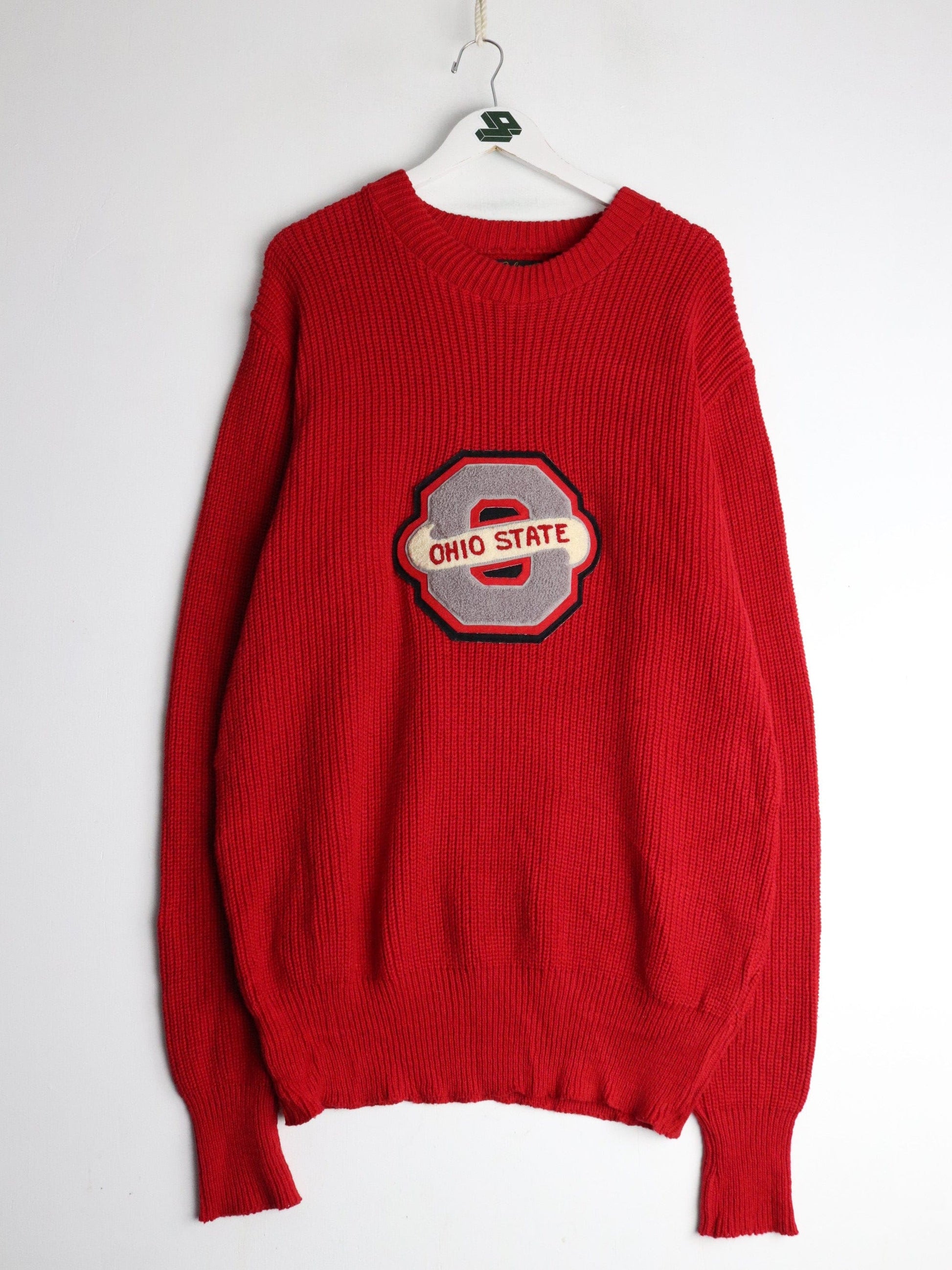 Collegiate Knitwear Vintage Ohio State Buckeyes Sweater Mens Large Red College Knit