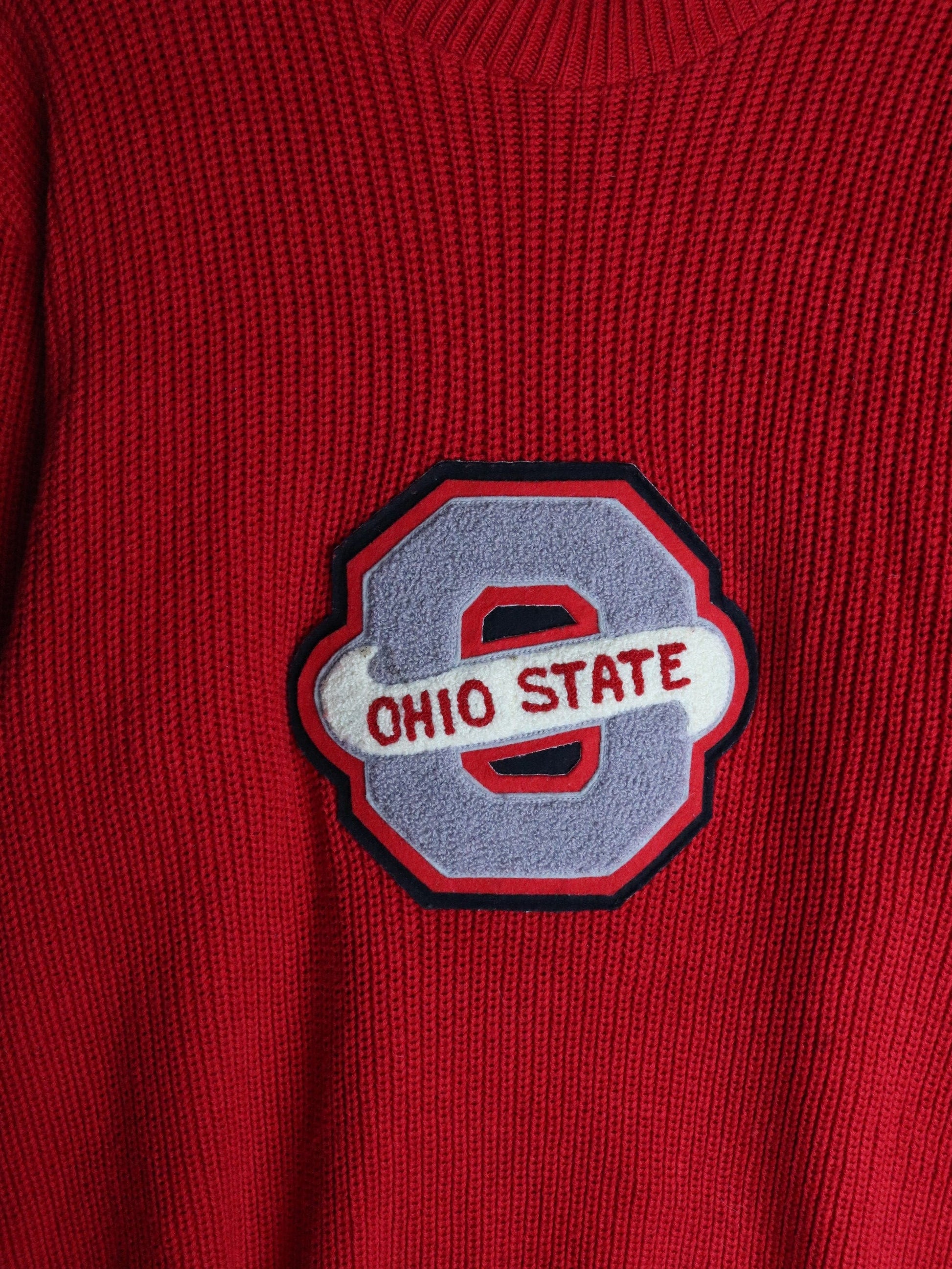 Collegiate Knitwear Vintage Ohio State Buckeyes Sweater Mens Large Red College Knit