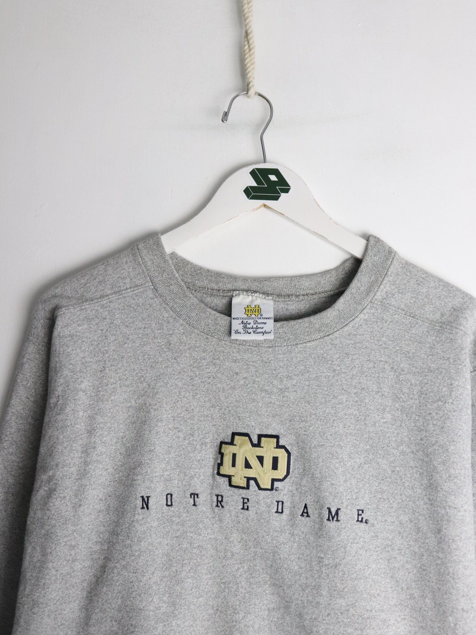 Collegiate Sweatshirts & Hoodies Notre Dame Fighting Irish Sweatshirt Mens Small Grey College