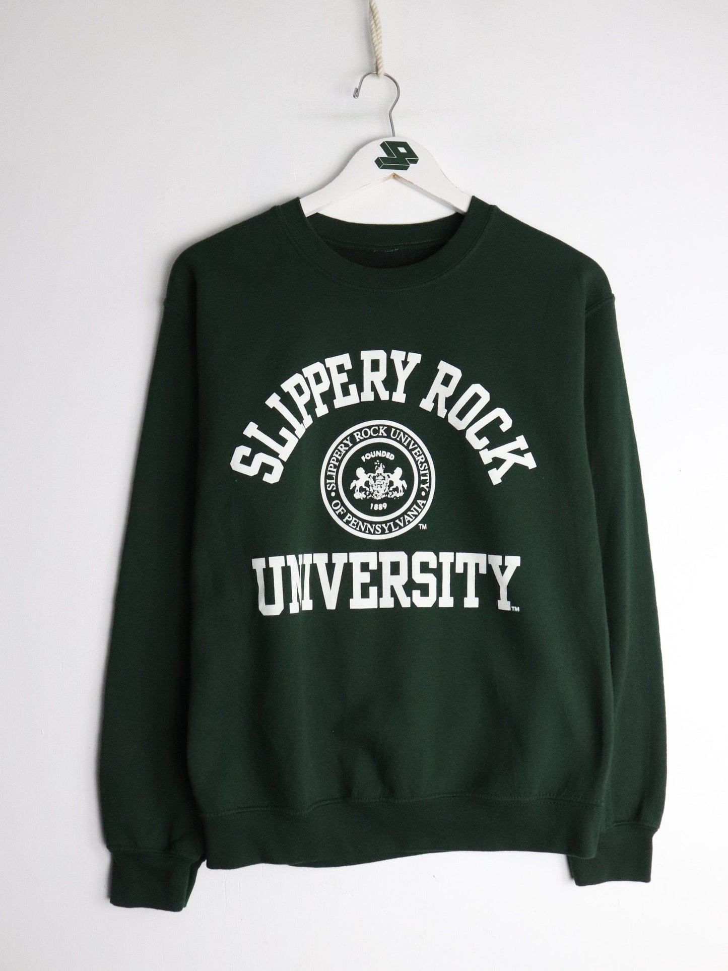 Collegiate Sweatshirts & Hoodies Slippery Rock University Sweatshirt Mens Small Green College