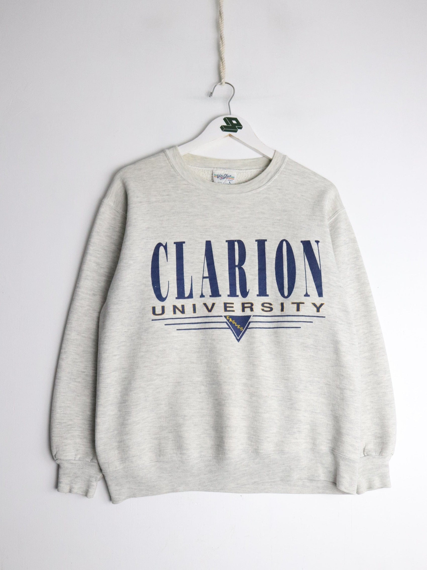 Collegiate Sweatshirts & Hoodies Vintage Clarion University Sweatshirt Fits Mens Small Grey College