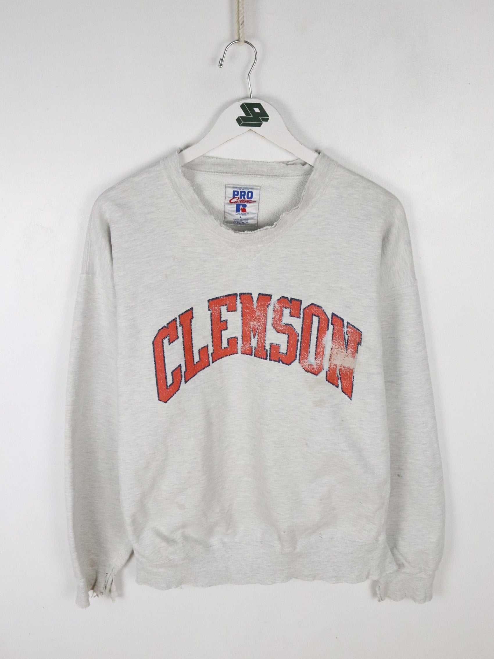 Collegiate Sweatshirts & Hoodies Vintage Clemson University Sweatshirt Mens Large Grey