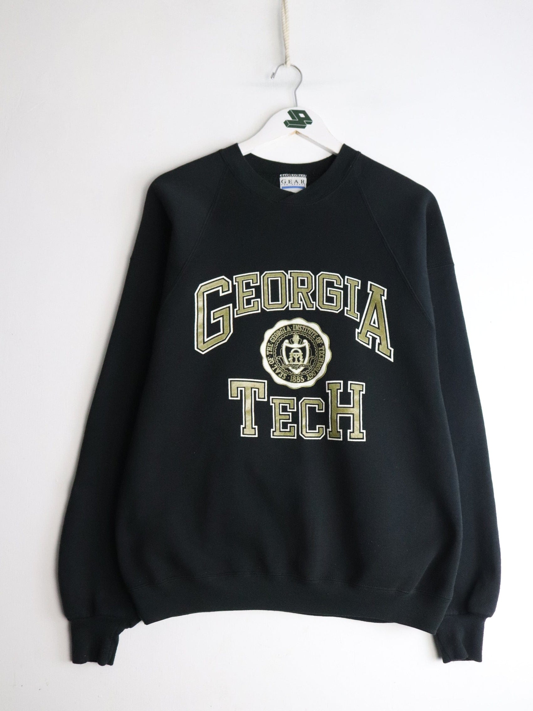Collegiate Sweatshirts & Hoodies Vintage Georgia Tech Sweatshirt Mens XL Black