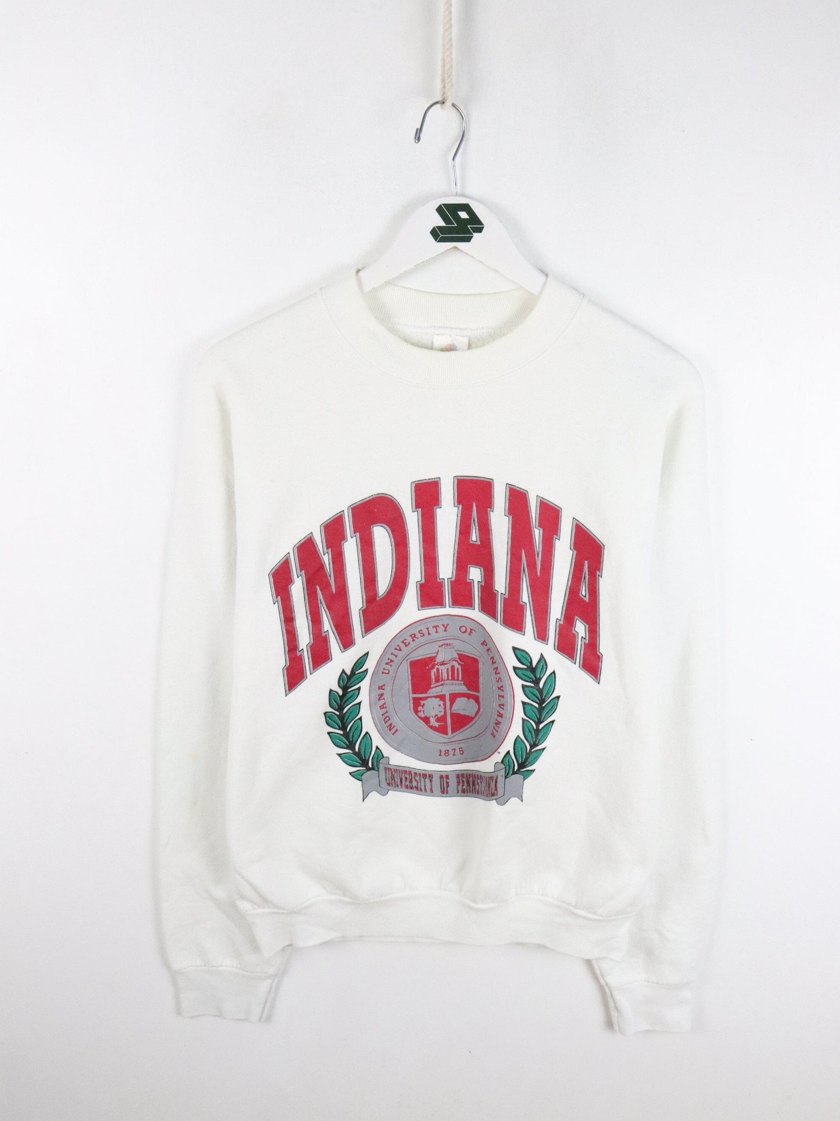 Collegiate Sweatshirts & Hoodies Vintage Indiana University Sweatshirt Mens Medium White