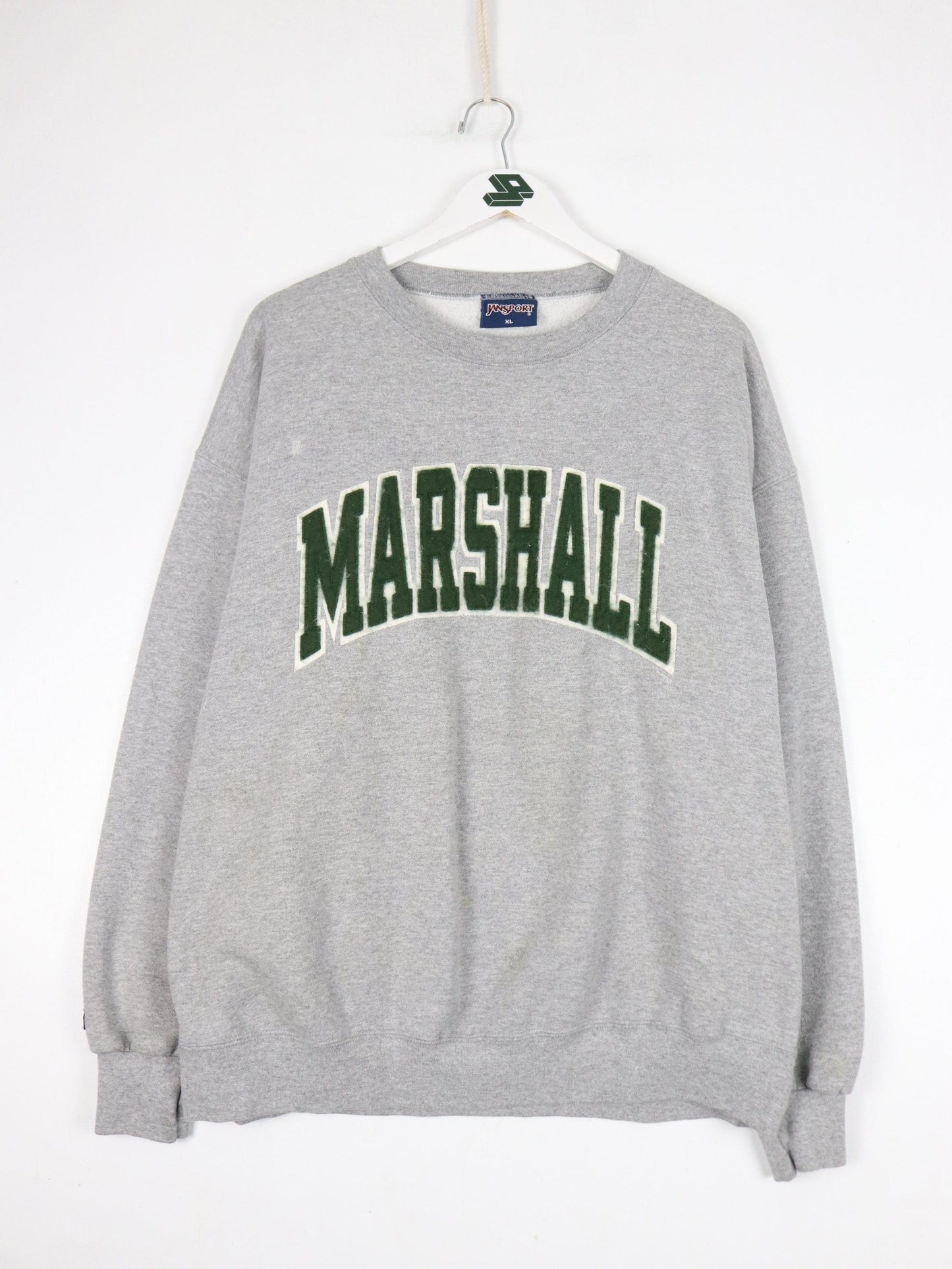 Collegiate Sweatshirts & Hoodies Vintage Marshall University Sweatshirt Mens XL Grey College