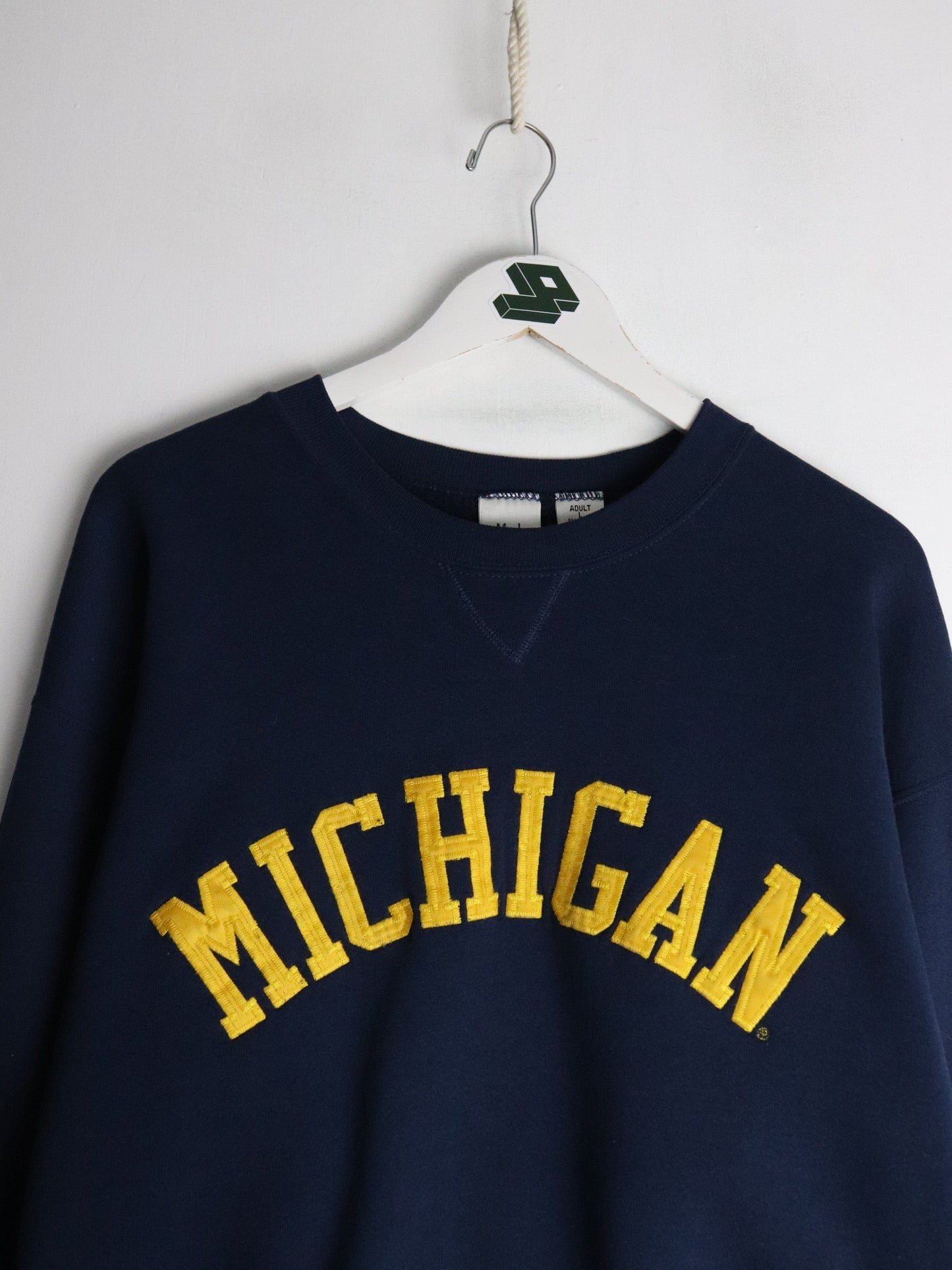 Collegiate Sweatshirts & Hoodies Vintage Michigan Wolverines Sweatshirt Mens Large Blue College