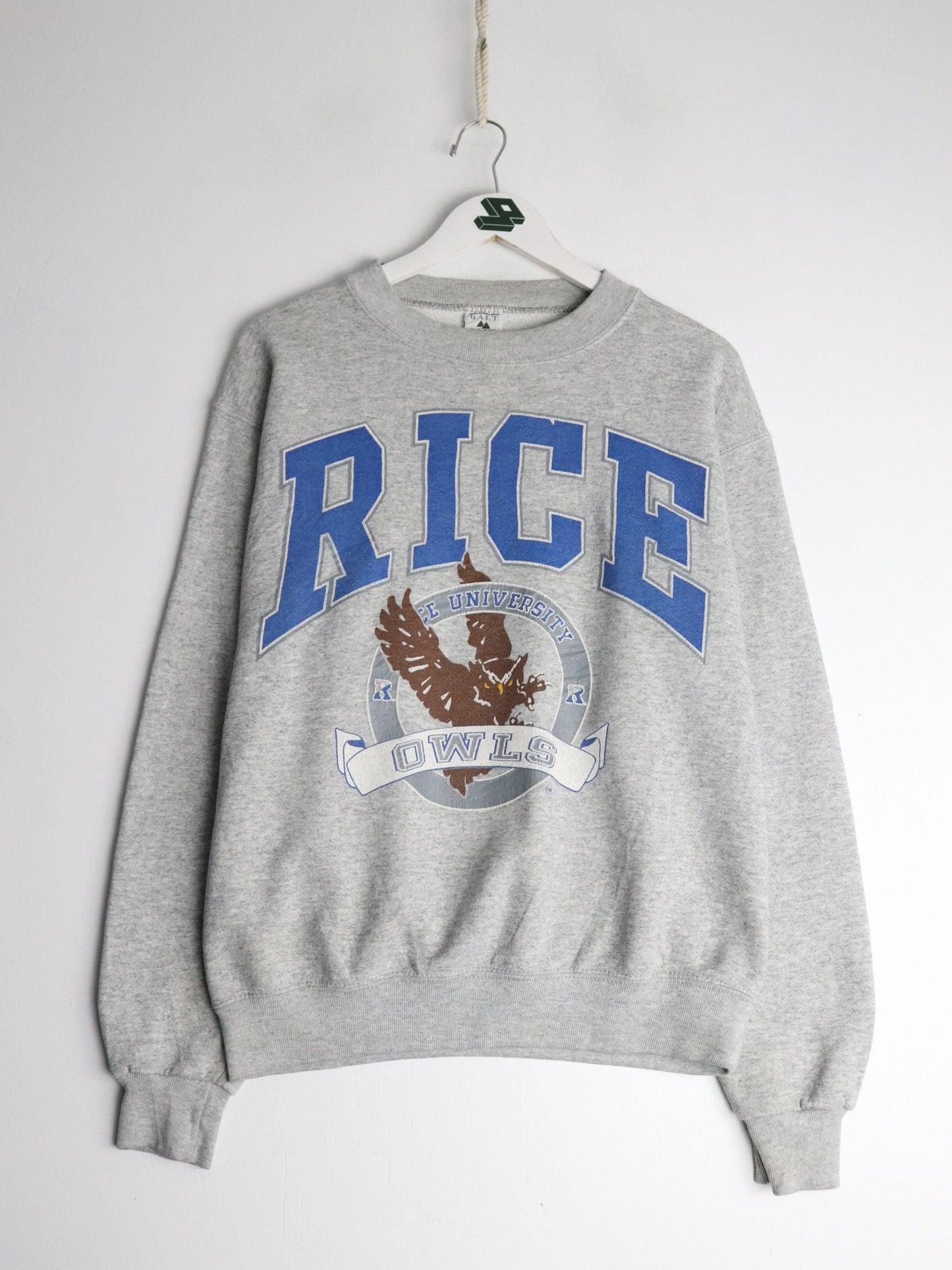 Collegiate Sweatshirts & Hoodies Vintage Rice University Sweatshirt Mens Medium Grey College