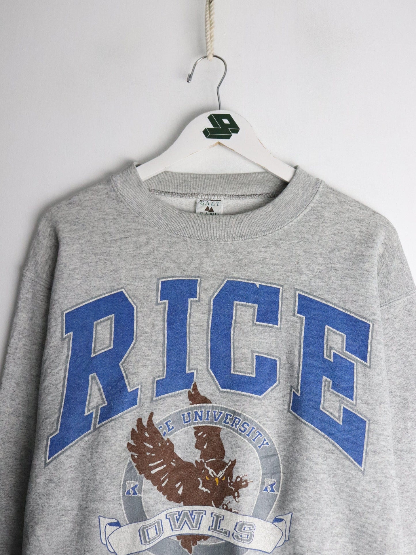 Collegiate Sweatshirts & Hoodies Vintage Rice University Sweatshirt Mens Medium Grey College