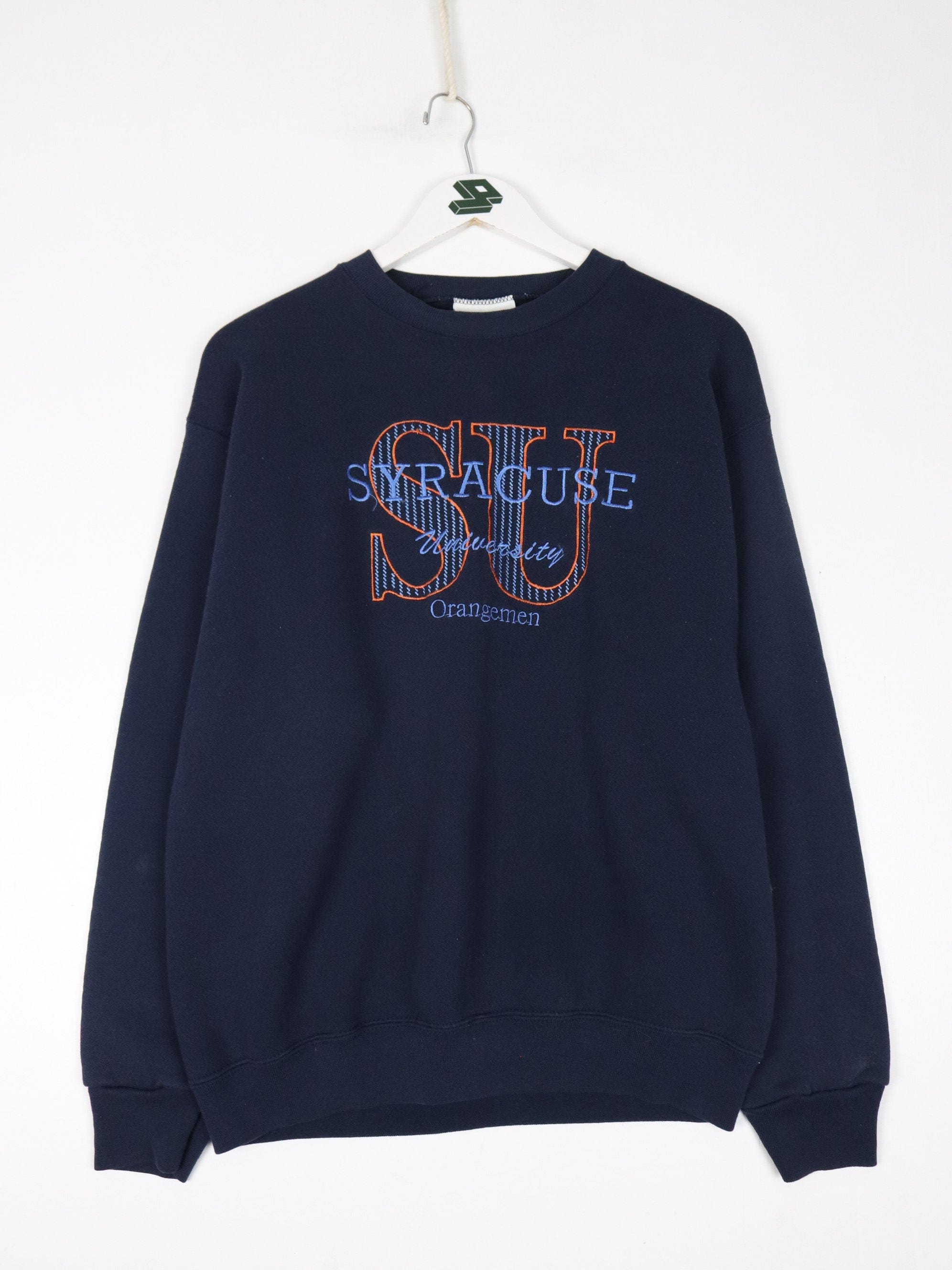 Vintage Syracuse Orangemen Sweatshirt Fits Mens Medium Blue College 90 Proper Vintage