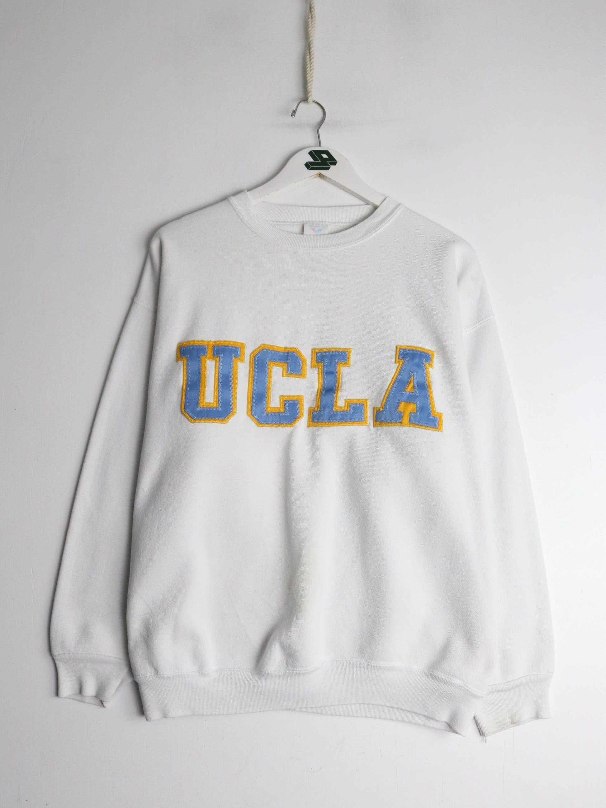 Collegiate Sweatshirts & Hoodies Vintage UCLA Bruins Sweatshirt Fits Mens Large White College