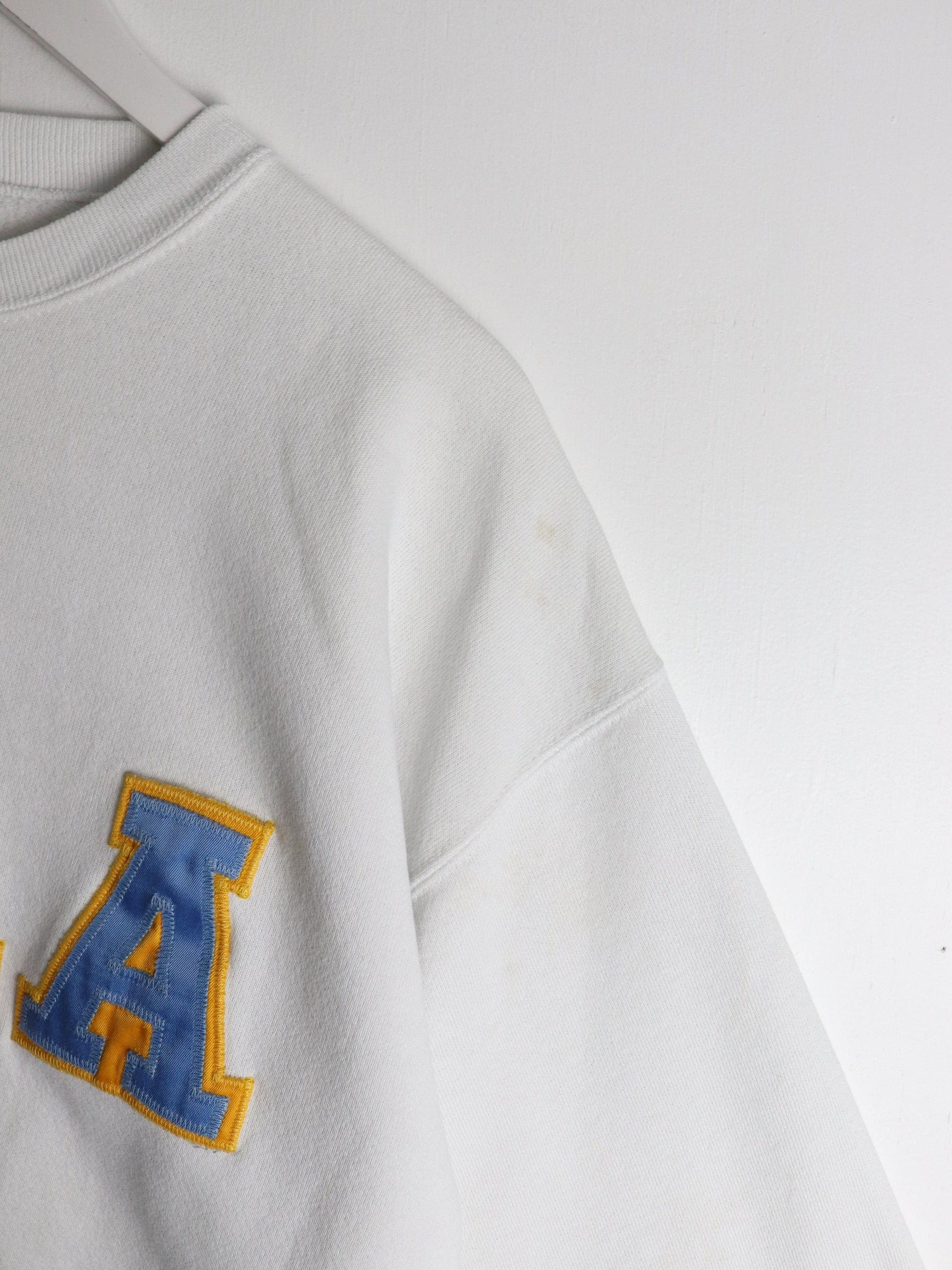 Collegiate Sweatshirts & Hoodies Vintage UCLA Bruins Sweatshirt Fits Mens Large White College