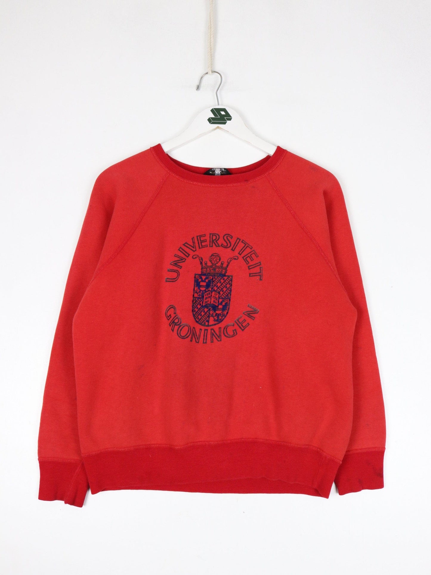 Collegiate Sweatshirts & Hoodies Vintage Universiteit Groningen Sweatshirt Youth XL Red College 90s