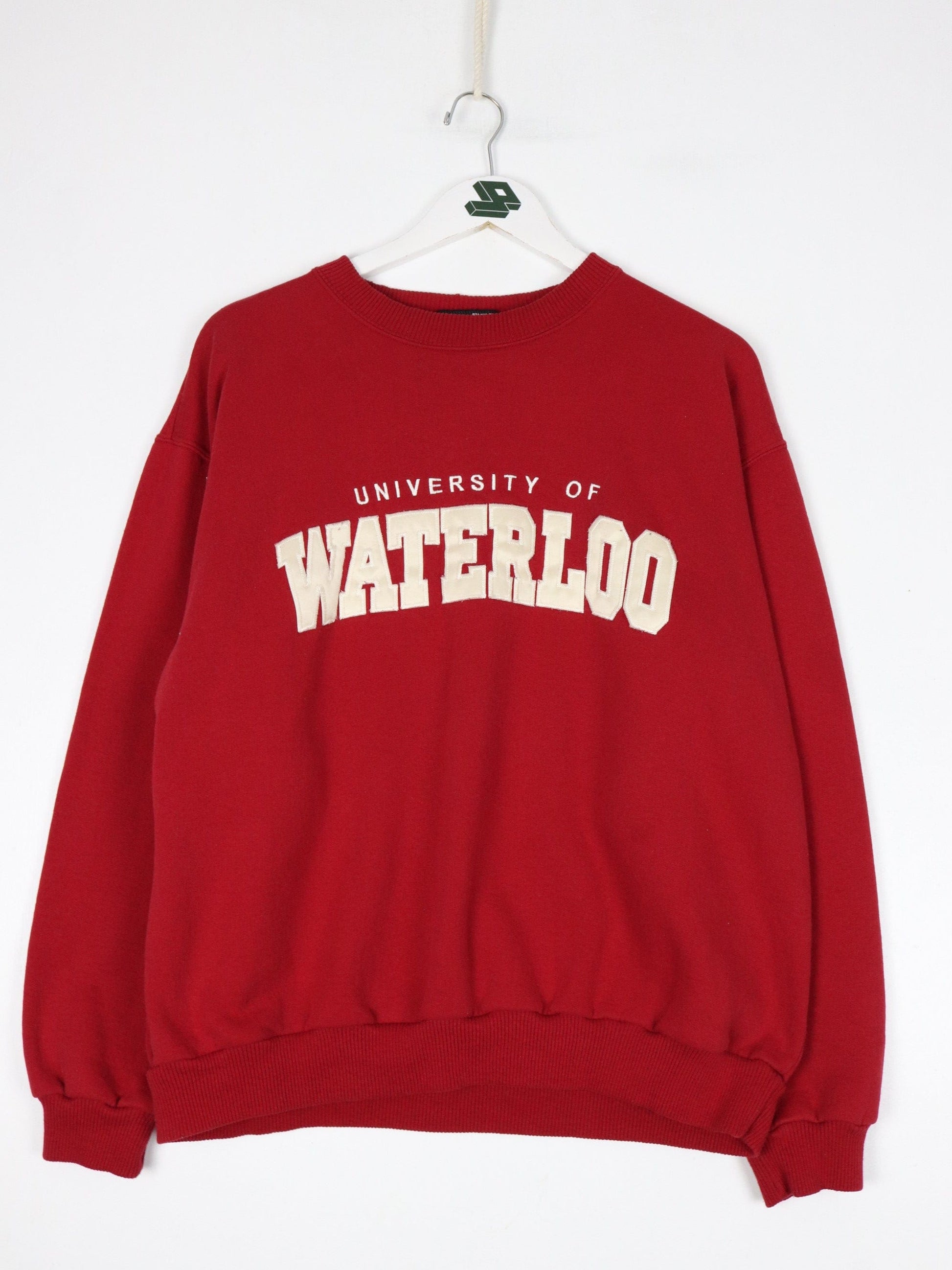 Collegiate Sweatshirts & Hoodies Vintage University of Waterloo Sweatshirt Mens Medium Red College 90s