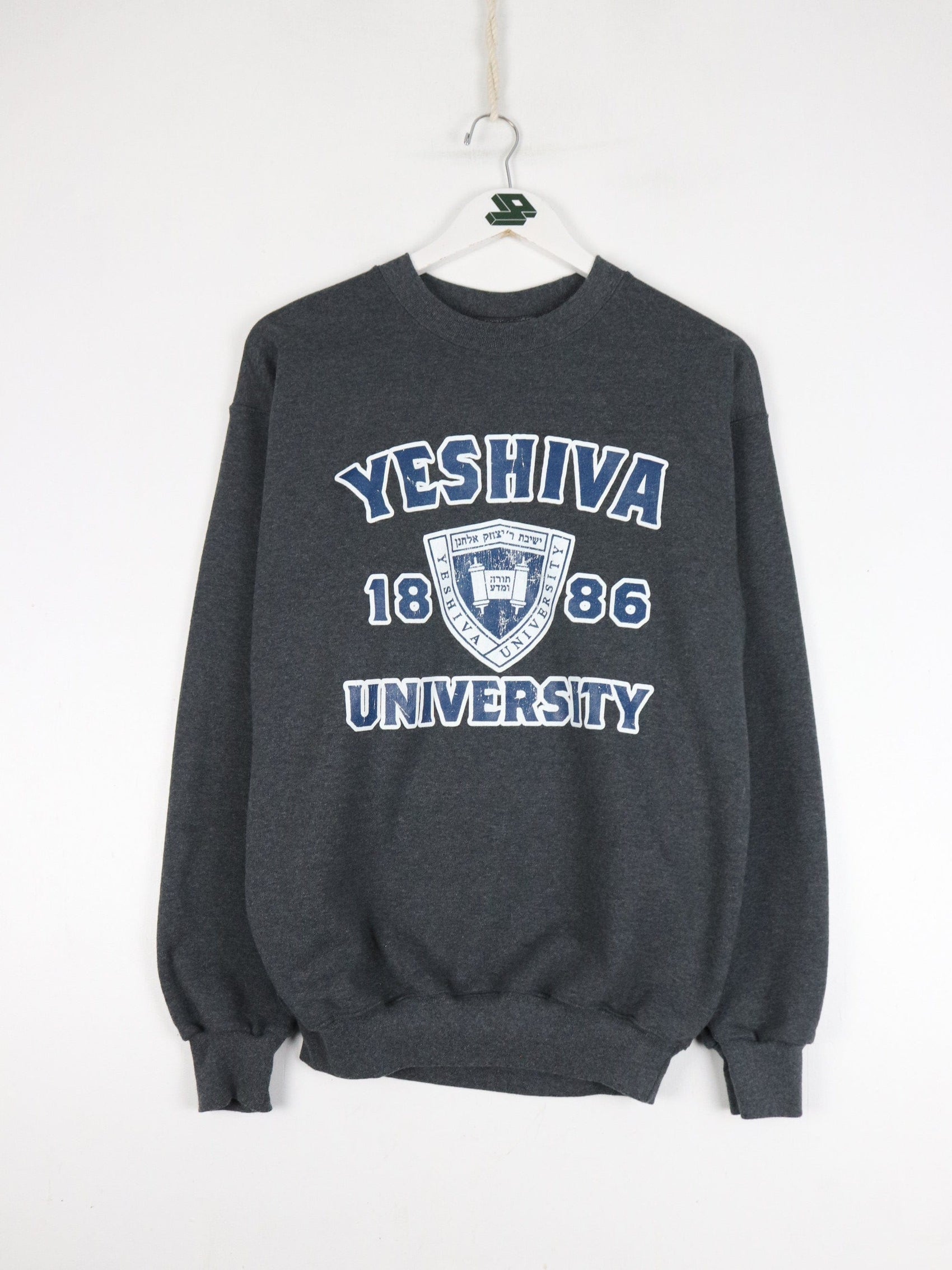 Collegiate Sweatshirts & Hoodies Vintage Yeshiva University Sweatshirt Mens Small Grey College