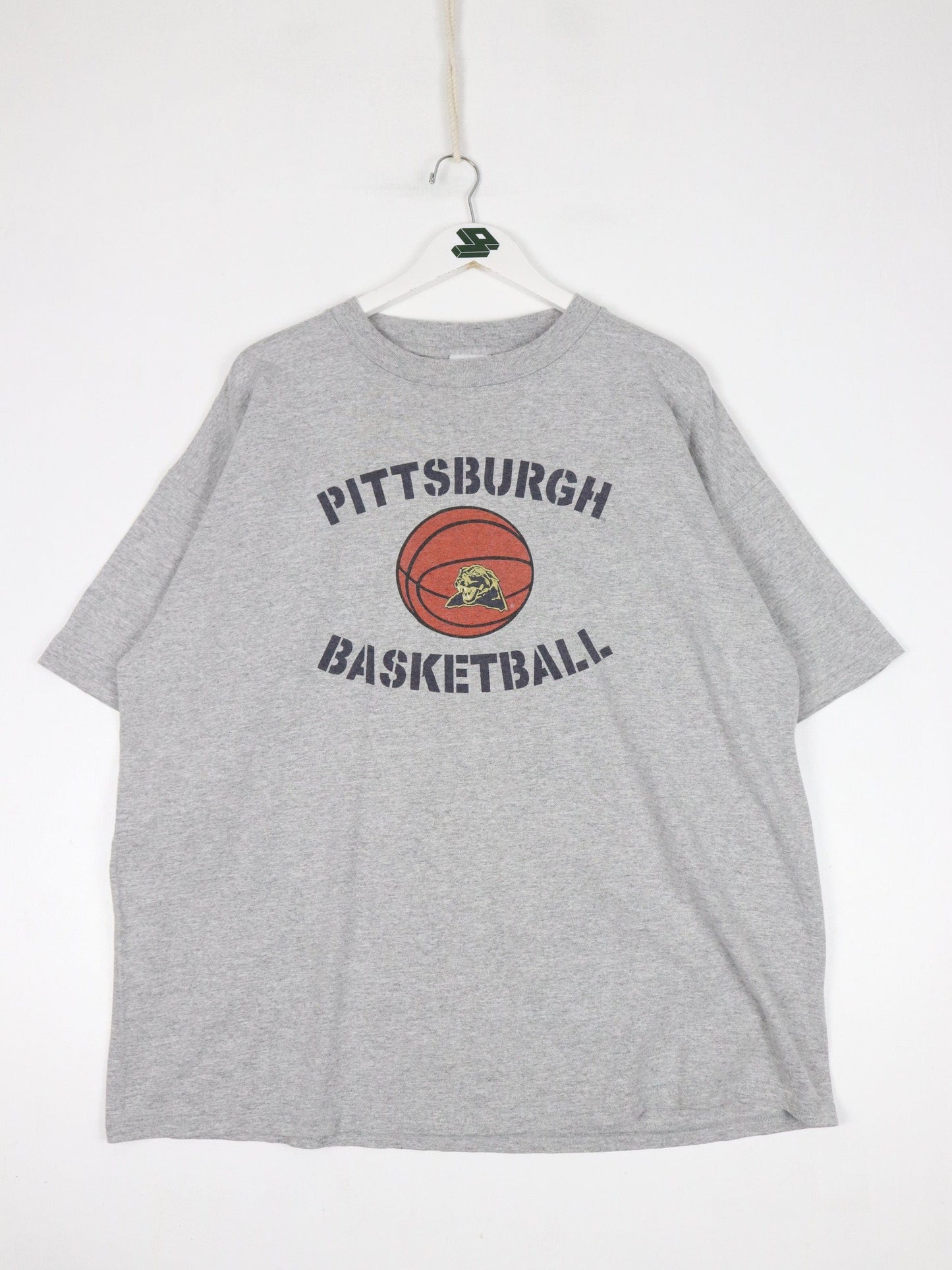 Collegiate T-Shirts & Tank Tops Vintage Pittsburgh Panthers T Shirt Mens 2XL Grey College Basketball